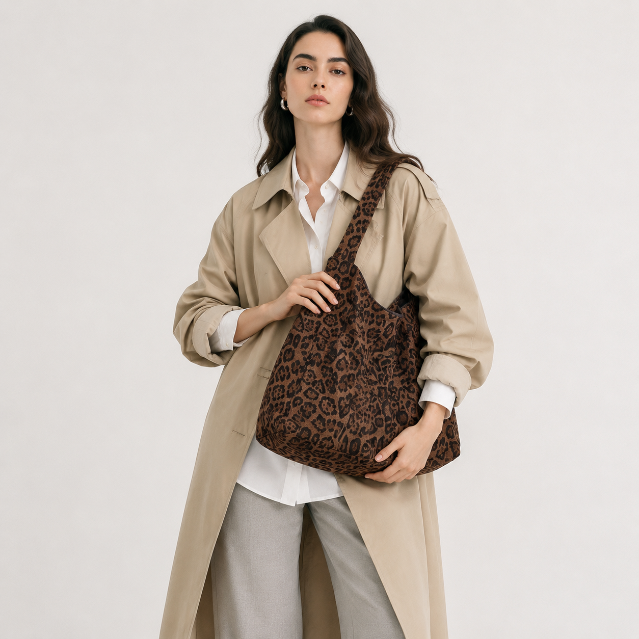 Large Canvas Slouchy Tote Bag Minimalist Everyday Shopper