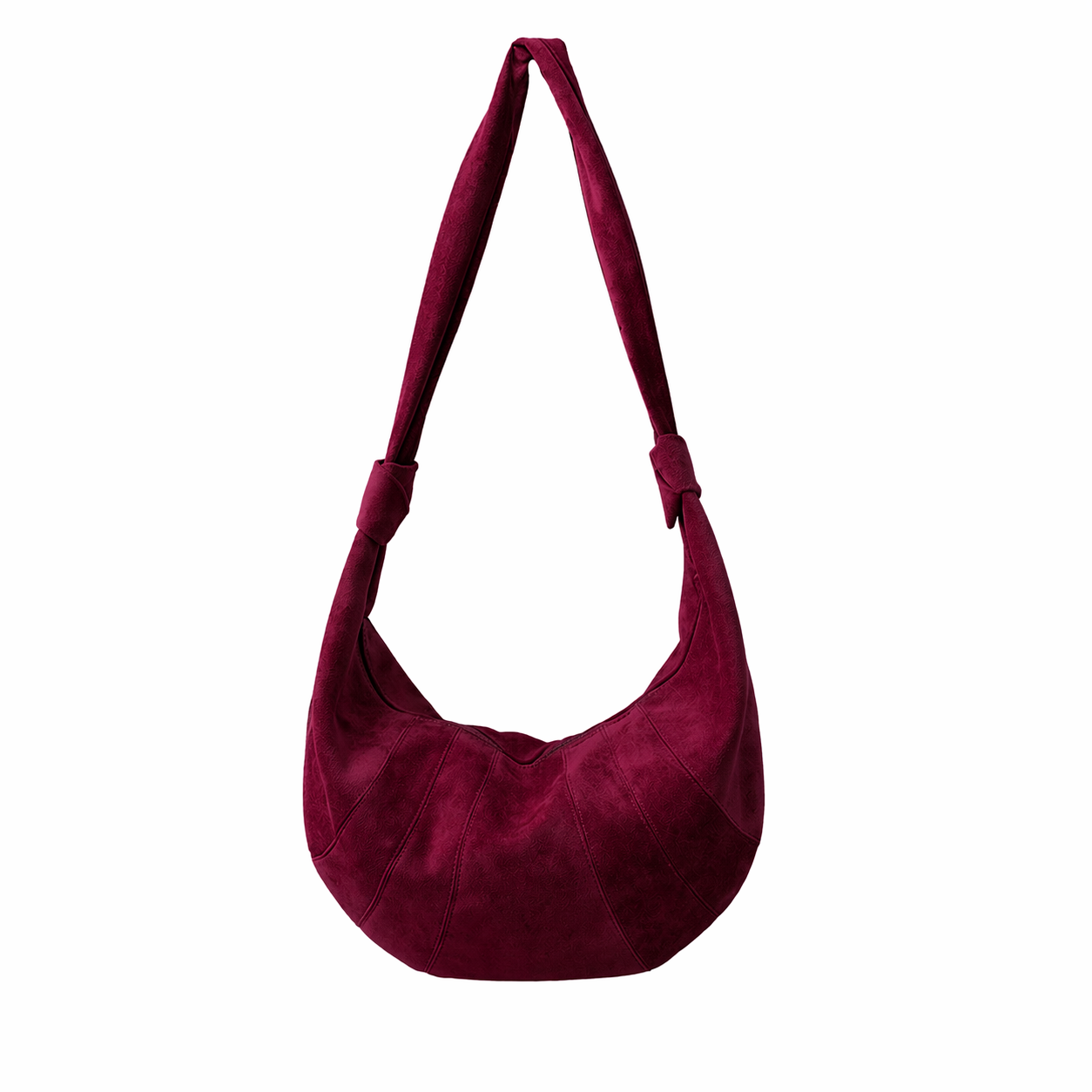 PU Leather Crescent Hobo Bag Slouchy Crossbody Purse