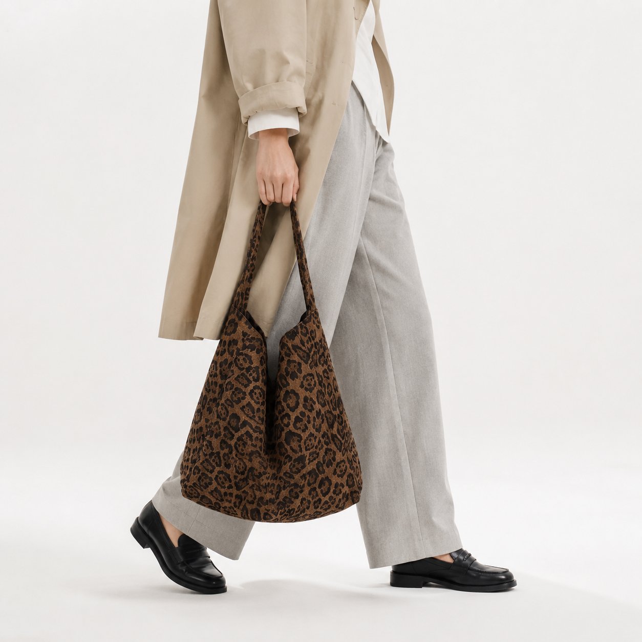 Large Canvas Slouchy Tote Bag Minimalist Everyday Shopper