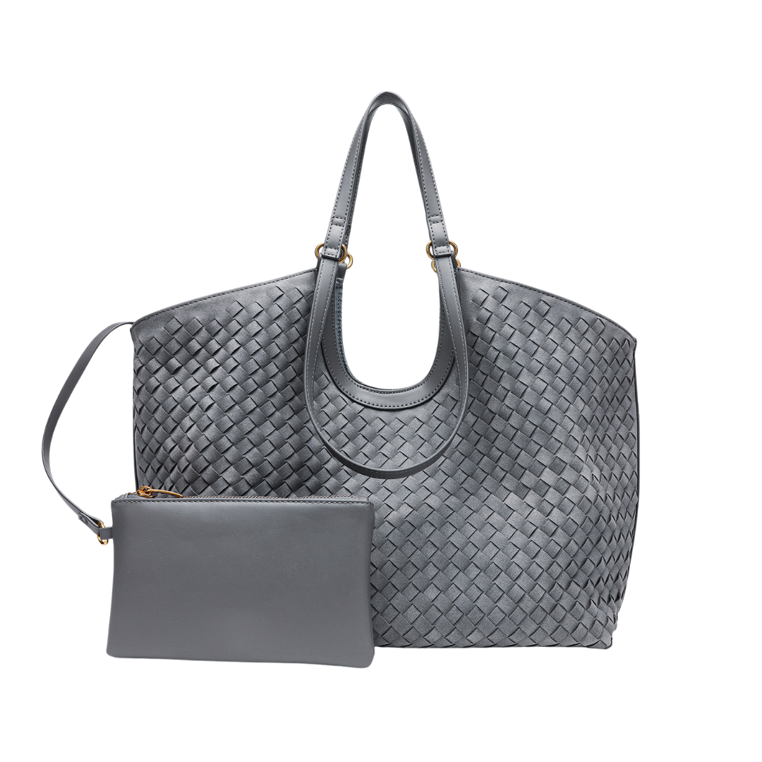 Woven Tote Bag Large Minimalist Commuter Shopper