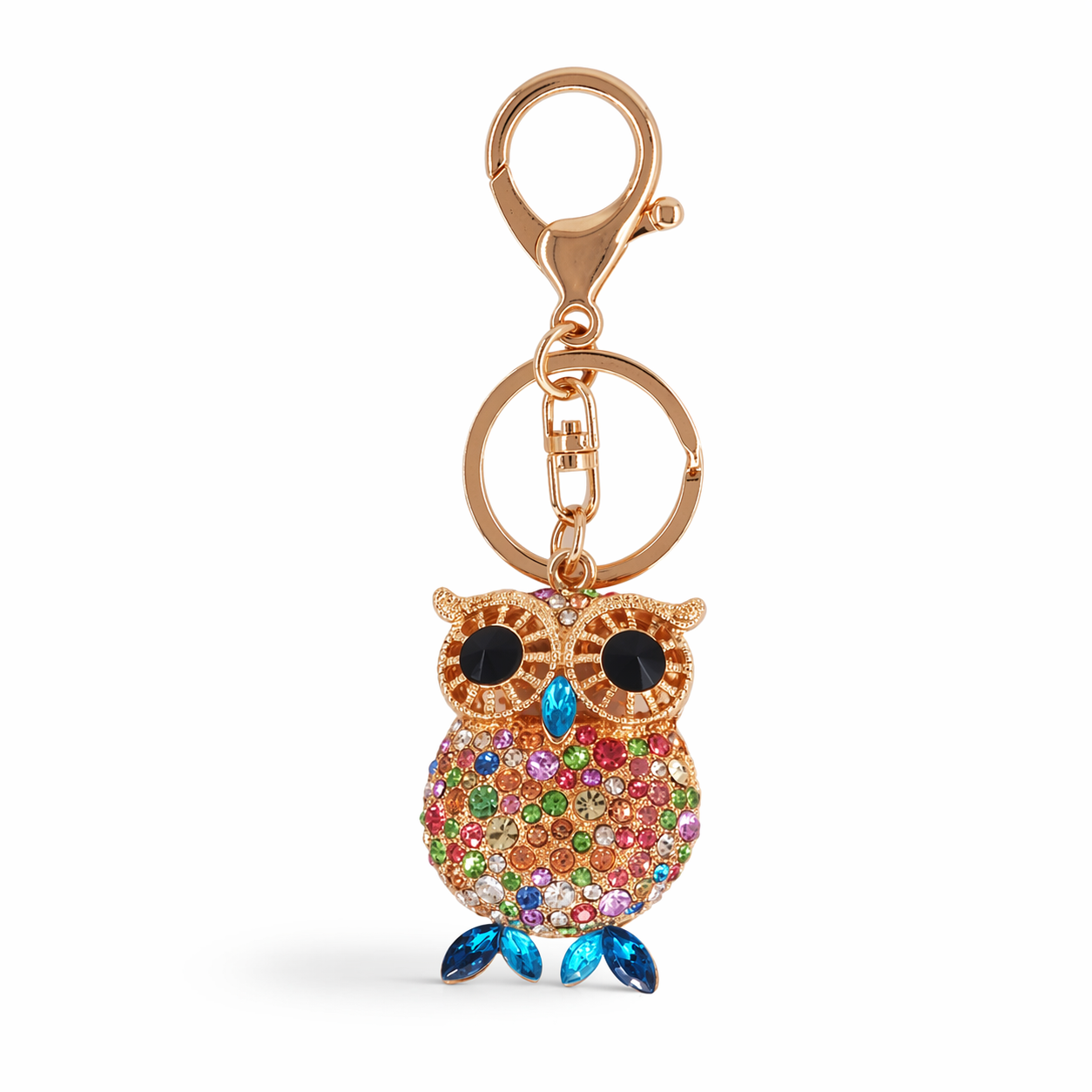 Owl Bag Charm Luxury Rhinestone Alloy Keychain Pendant