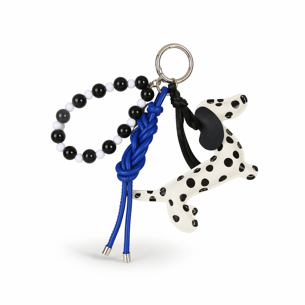 Dalmatian Dog Keychain Beaded Bag Charm Daily Accessory