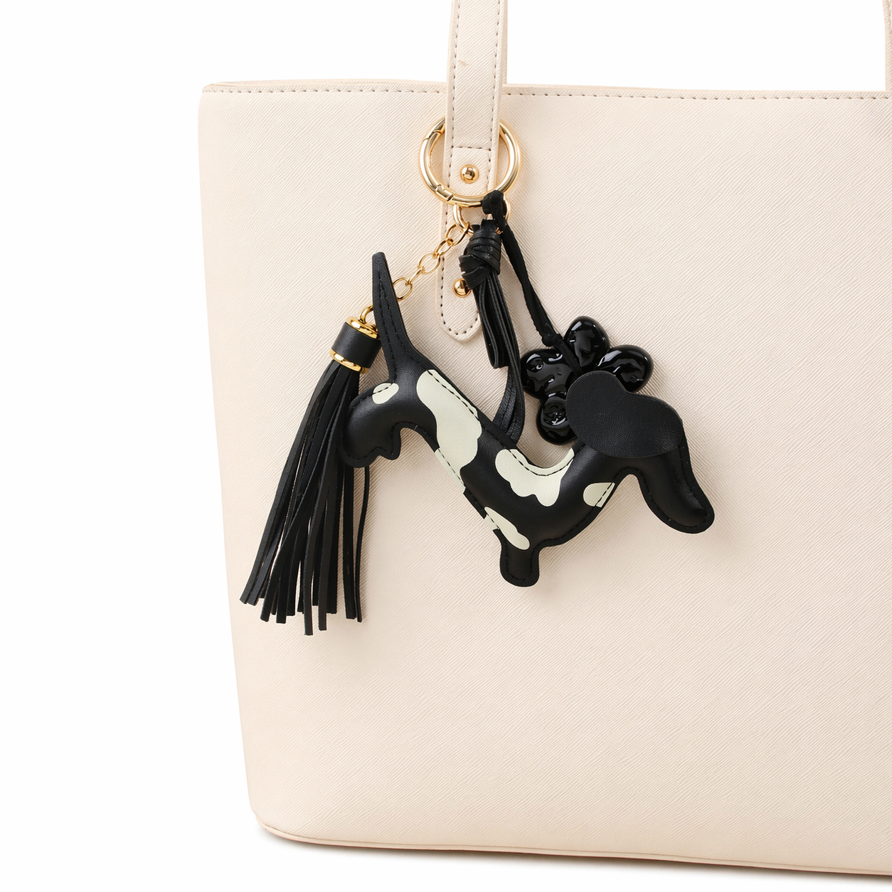 Dachshund Dog Keychain Tassel Bag Charm Daily Accessory