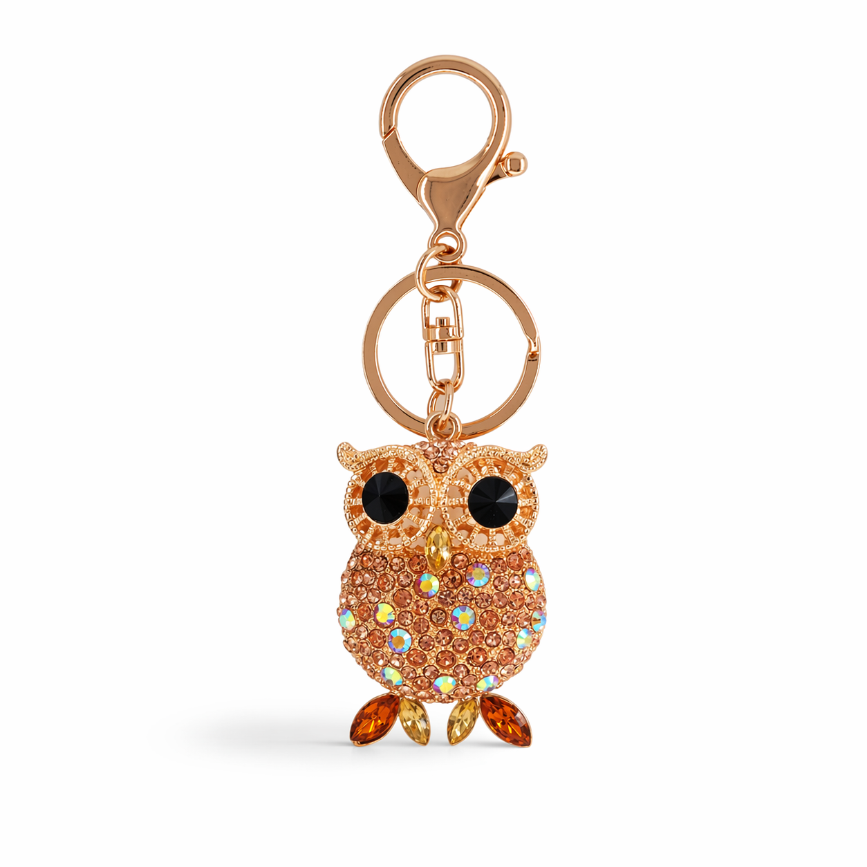 Owl Bag Charm Luxury Rhinestone Alloy Keychain Pendant