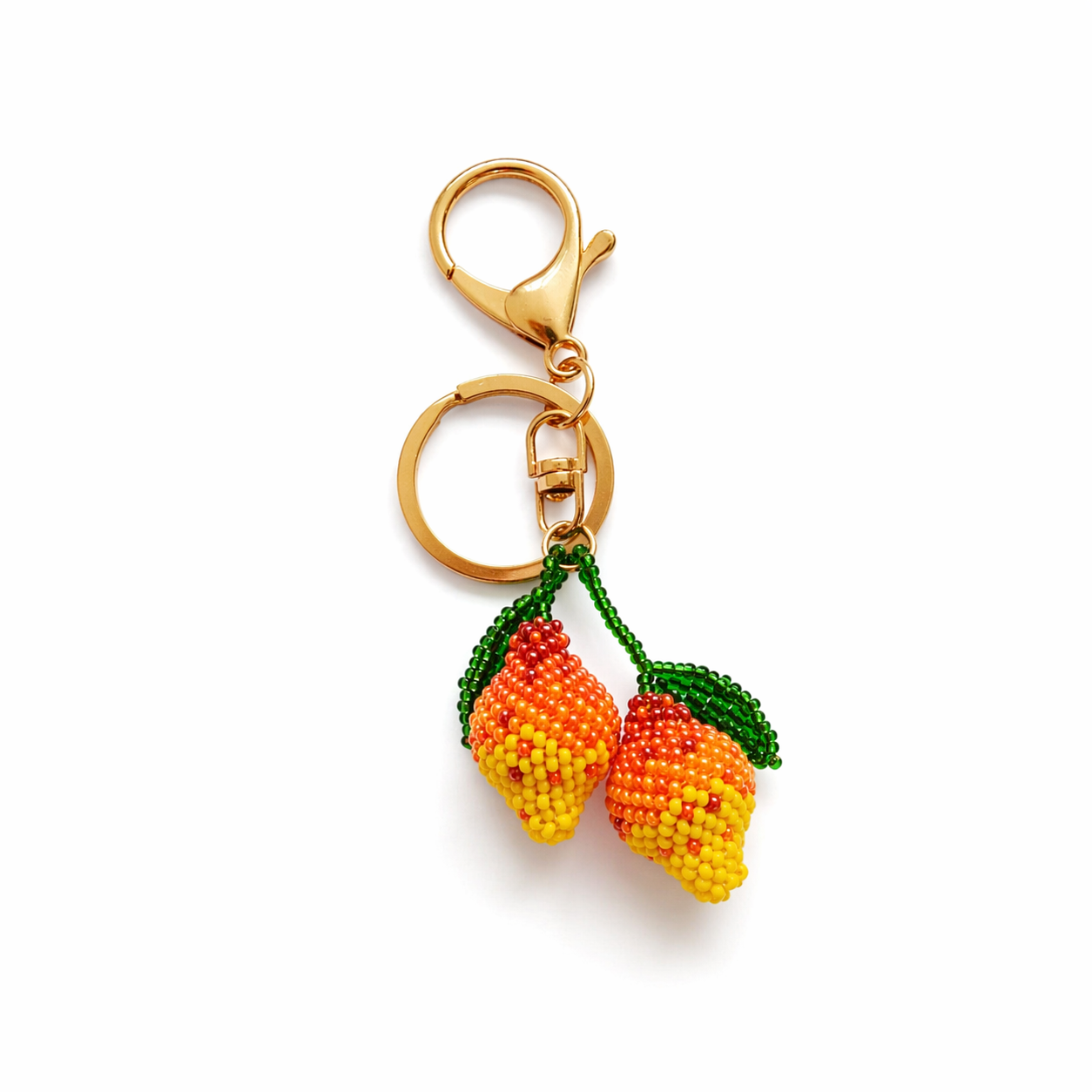 Cute Beaded Fruit Keychain Handmade Bag Charm Aesthetic Accessory