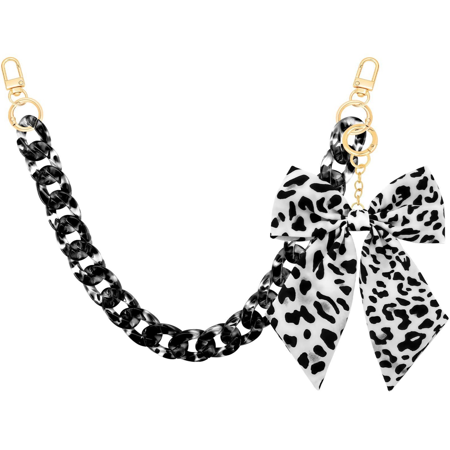 Streetwear Chunky Acrylic Chain Bag Charm Multiuse Keychain