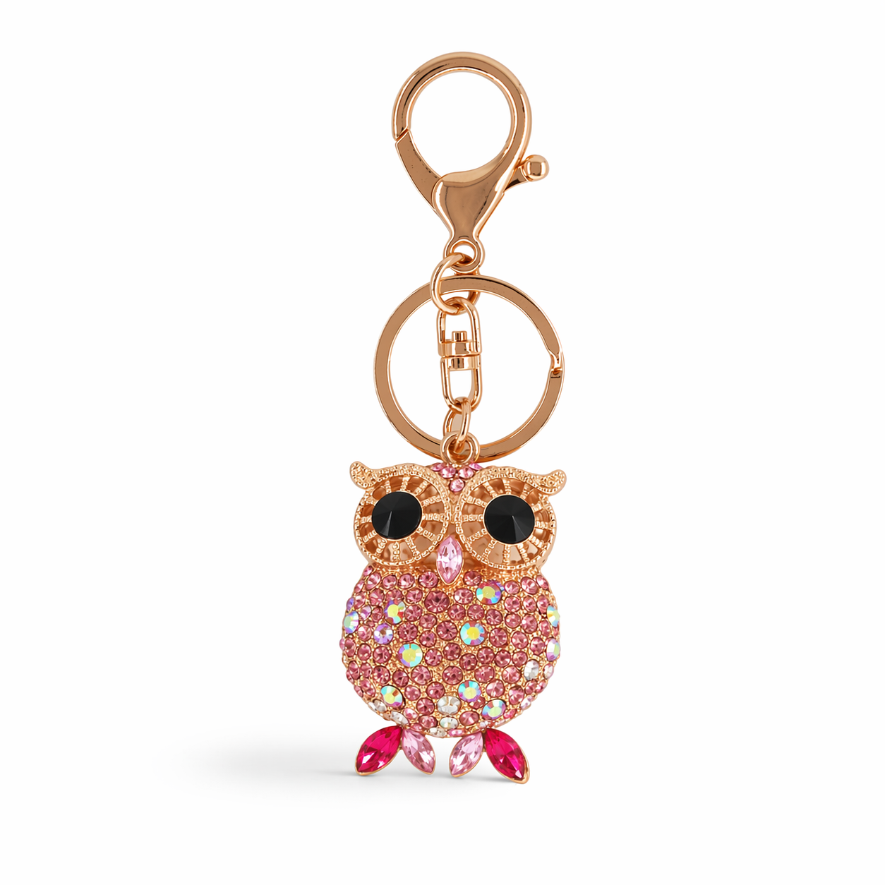 Owl Bag Charm Luxury Rhinestone Alloy Keychain Pendant