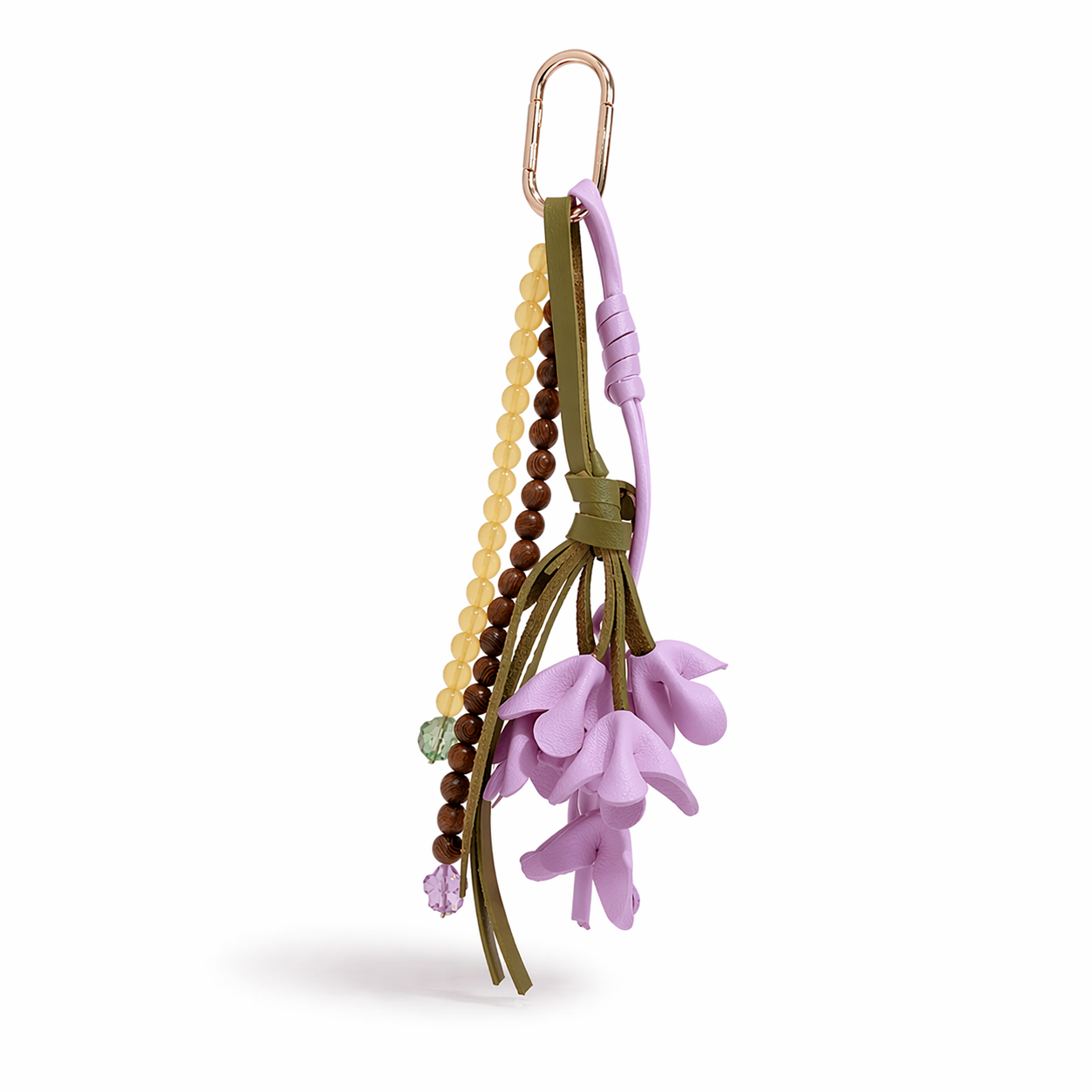 Handmade Fabric Floral Bag Charm Cottagecore Aesthetic Keychain