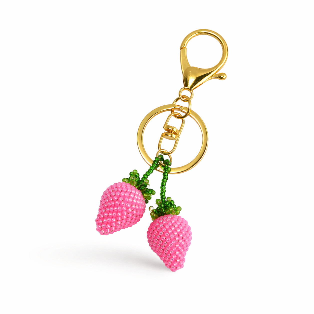 Cute Beaded Fruit Keychain Handmade Bag Charm Aesthetic Accessory