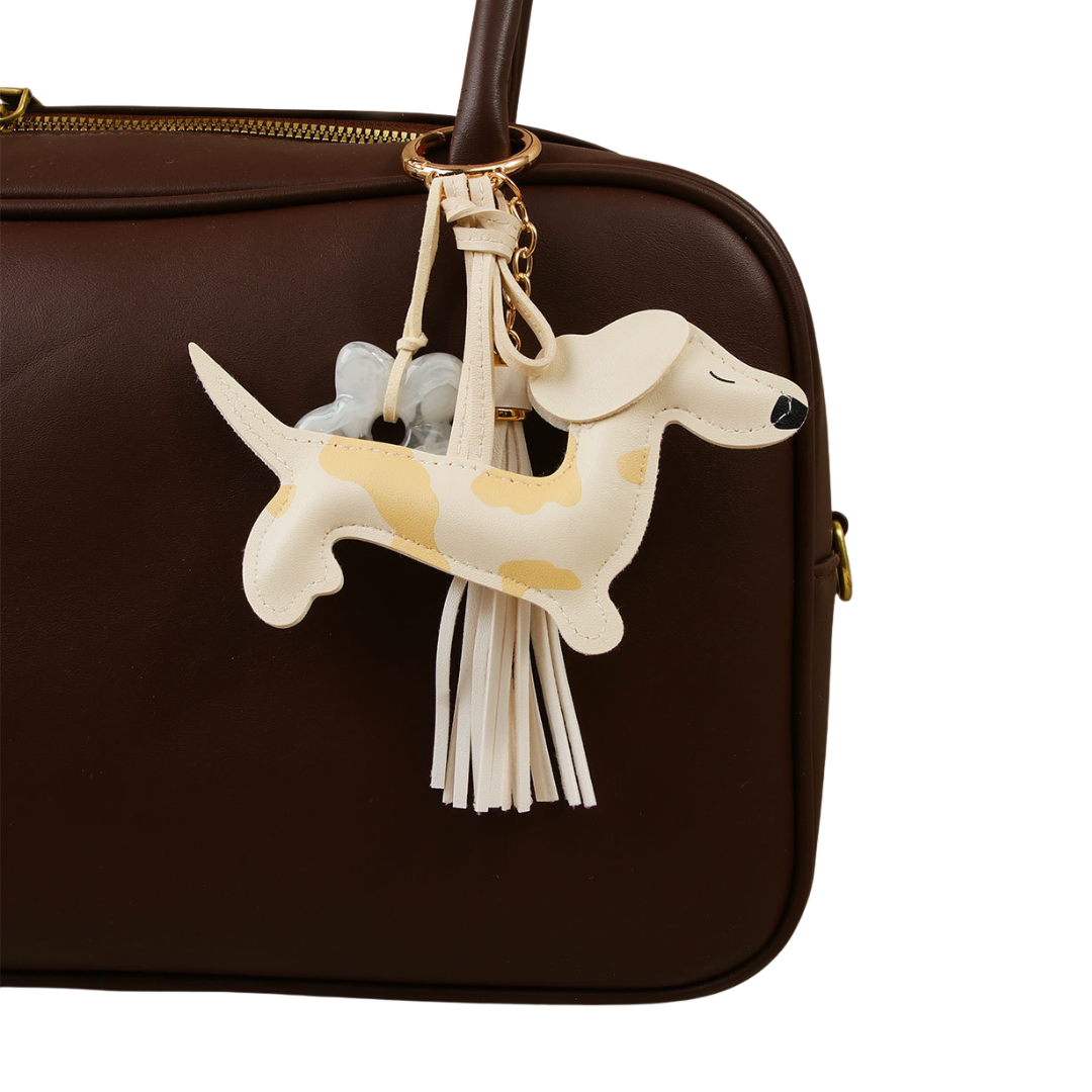 Dachshund Dog Keychain Tassel Bag Charm Daily Accessory