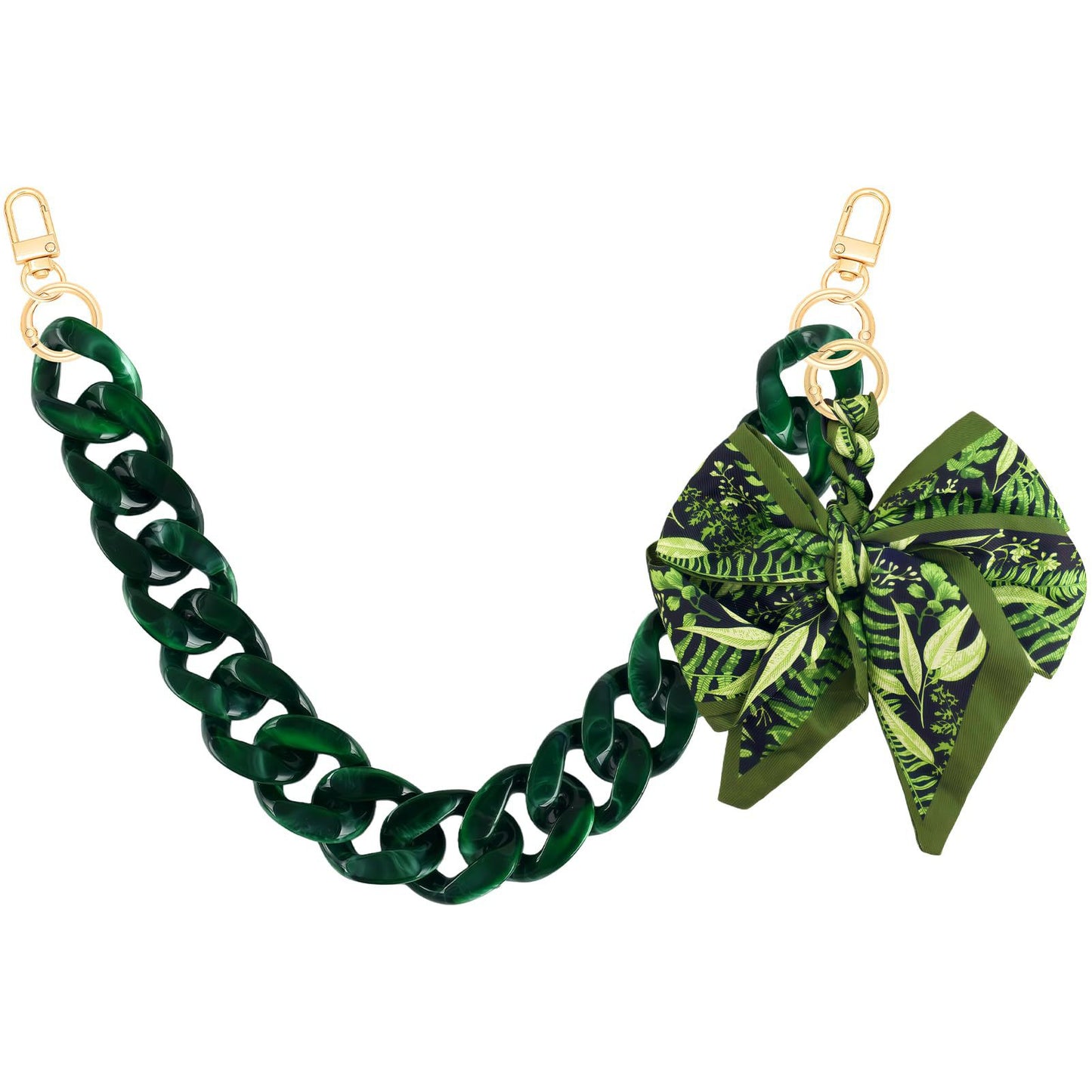 Streetwear Chunky Acrylic Chain Bag Charm Multiuse Keychain