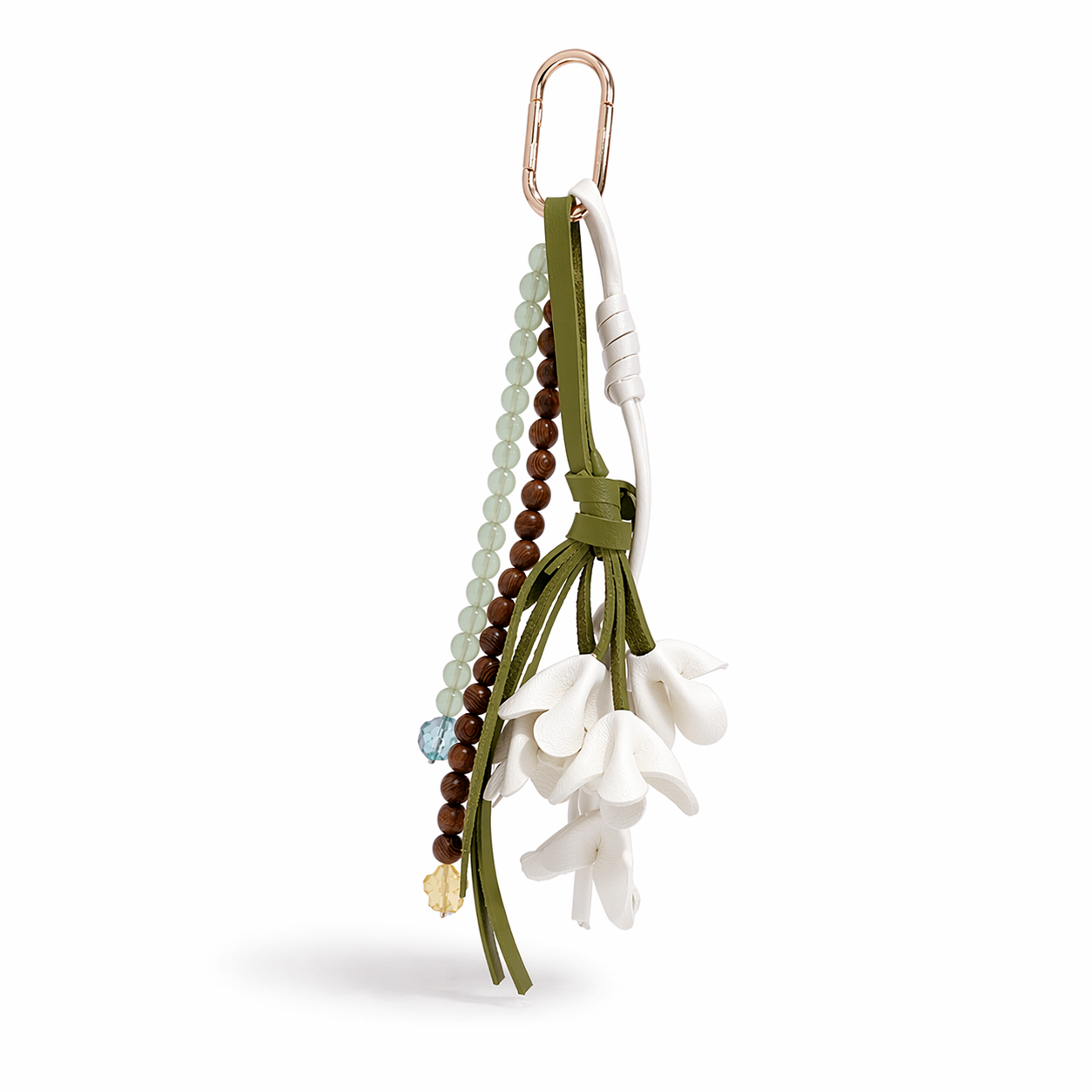 Handmade Fabric Floral Bag Charm Cottagecore Aesthetic Keychain