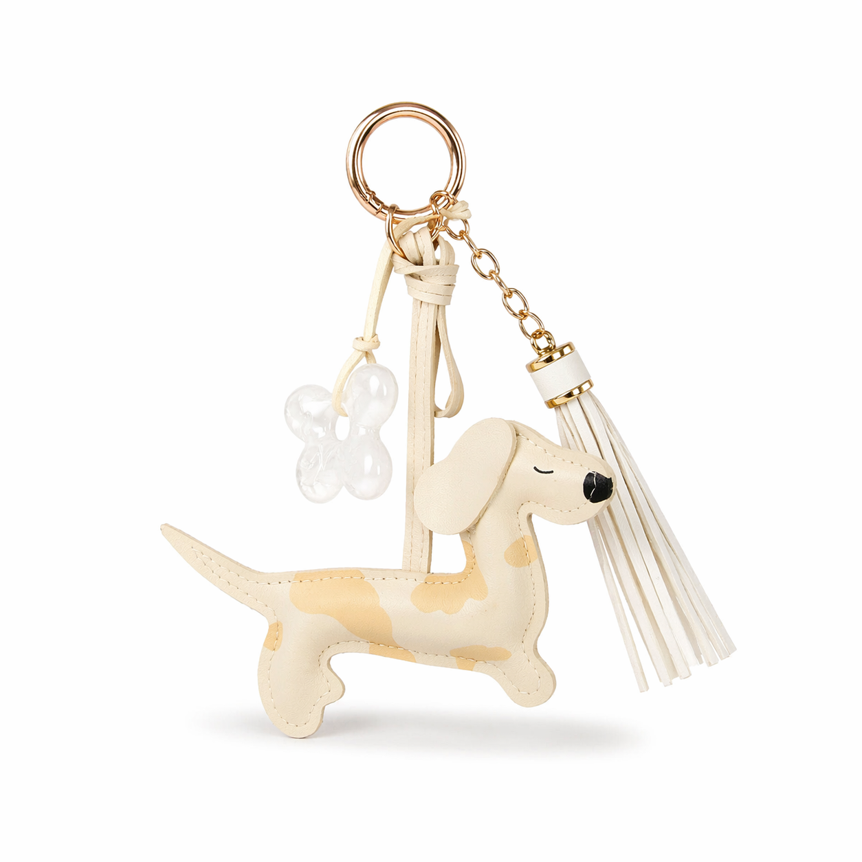 Dachshund Dog Keychain Tassel Bag Charm Daily Accessory