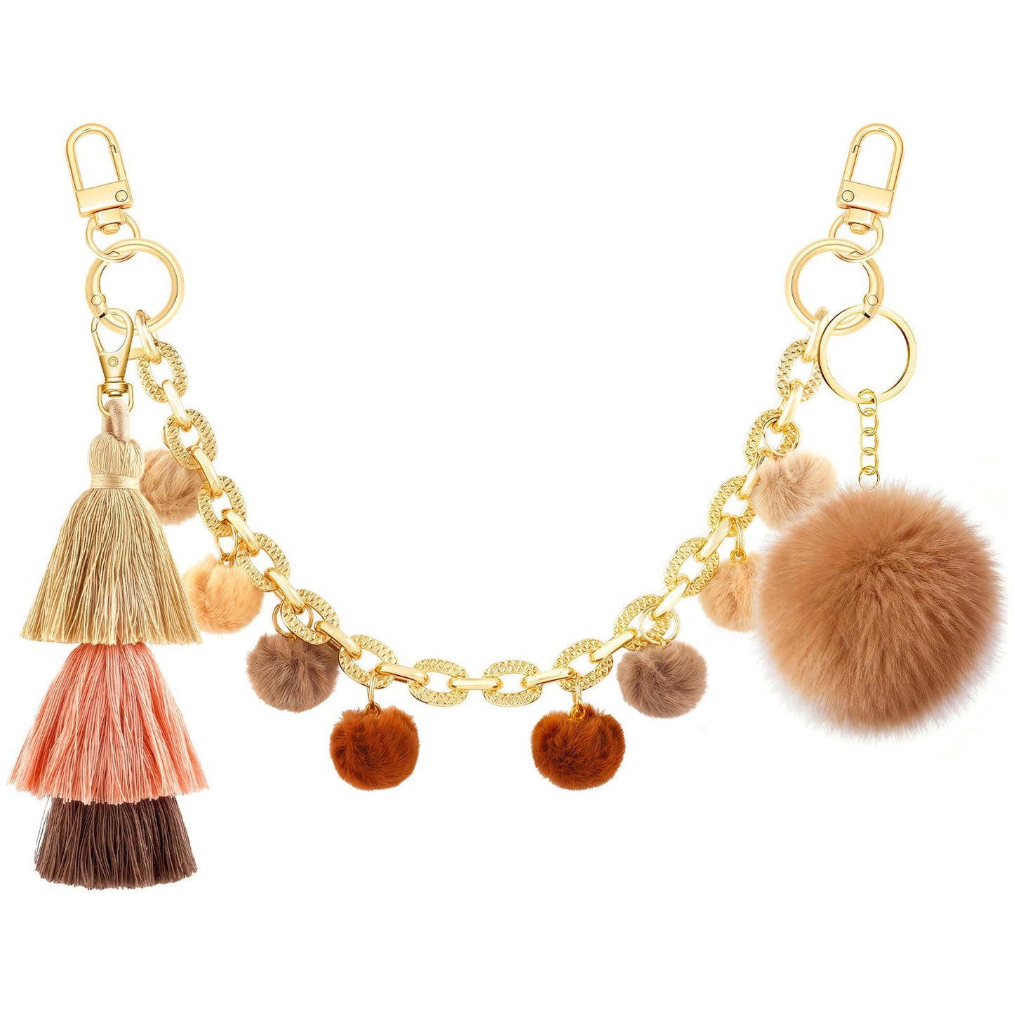 Streetwear Chunky Acrylic Chain Bag Charm Multiuse Keychain