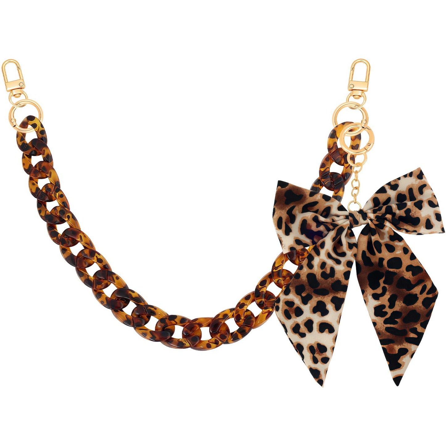 Streetwear Chunky Acrylic Chain Bag Charm Multiuse Keychain