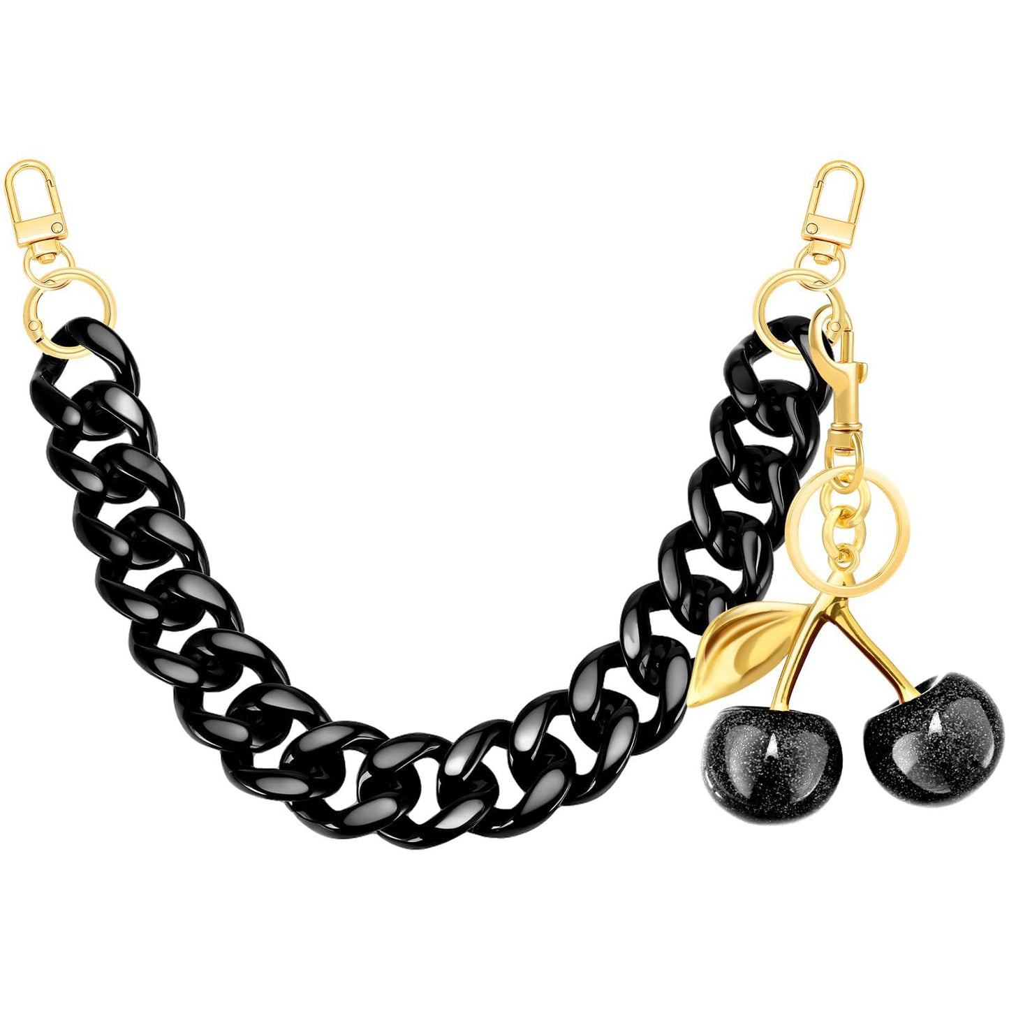 Streetwear Chunky Acrylic Chain Bag Charm Multiuse Keychain
