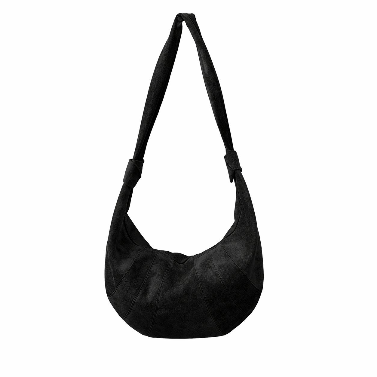 PU Leather Crescent Hobo Bag Slouchy Crossbody Purse