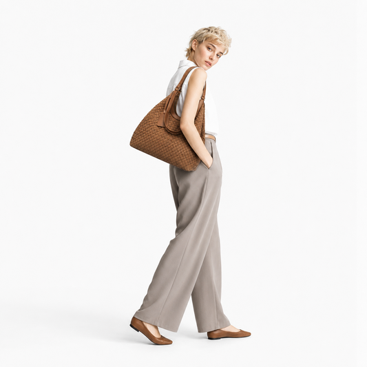 Woven Tote Bag Large Minimalist Commuter Shopper