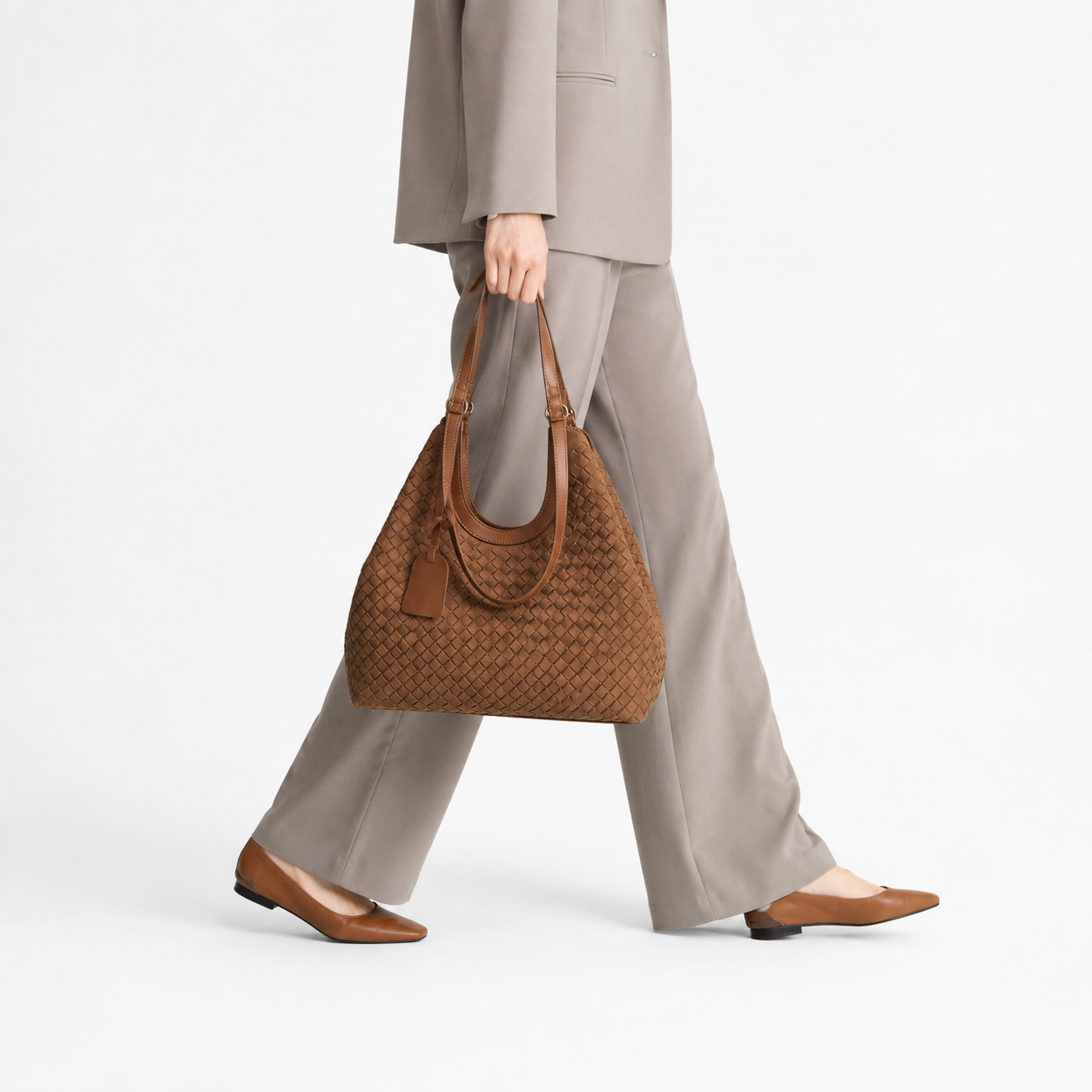 Woven Tote Bag Large Minimalist Commuter Shopper