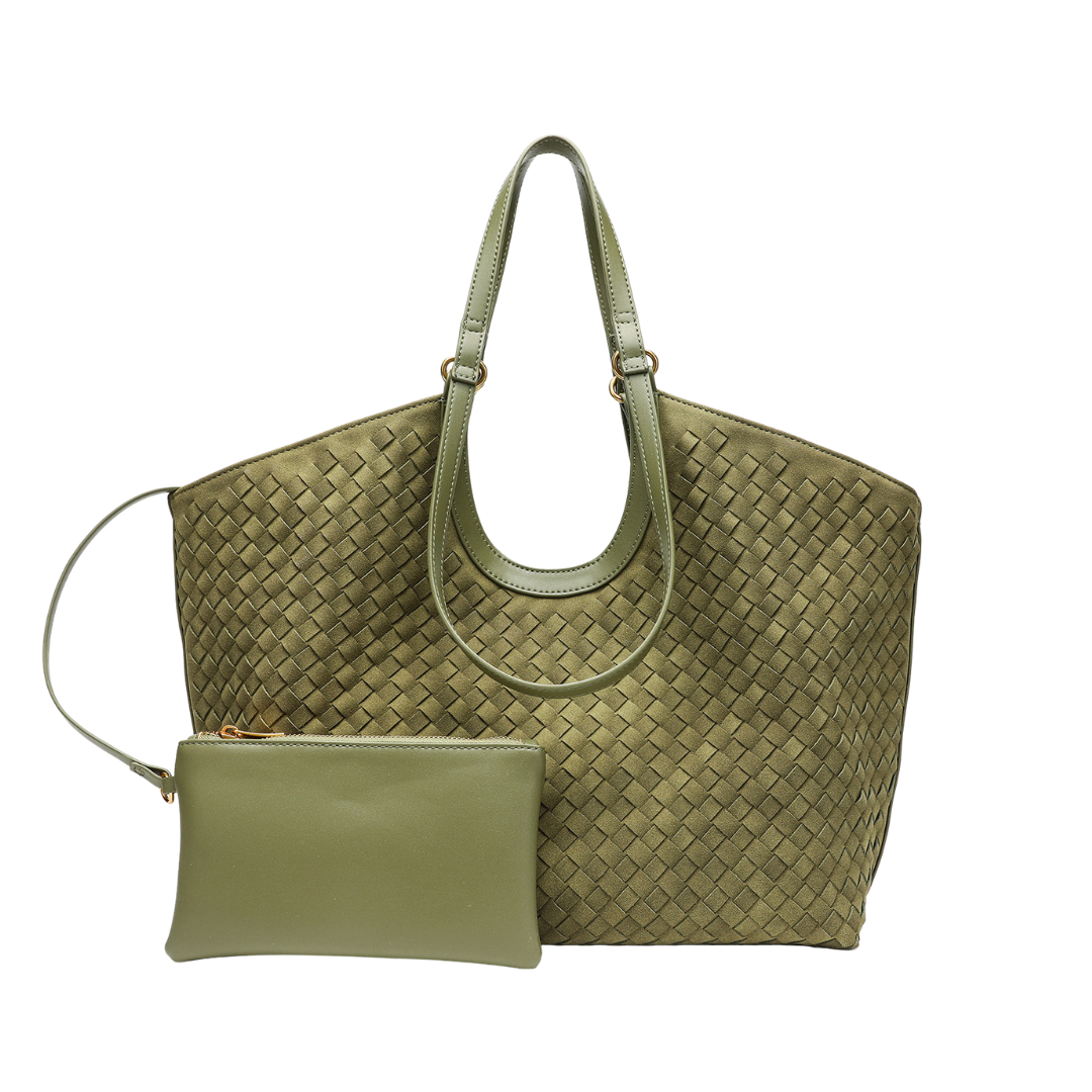 Woven Tote Bag Large Minimalist Commuter Shopper