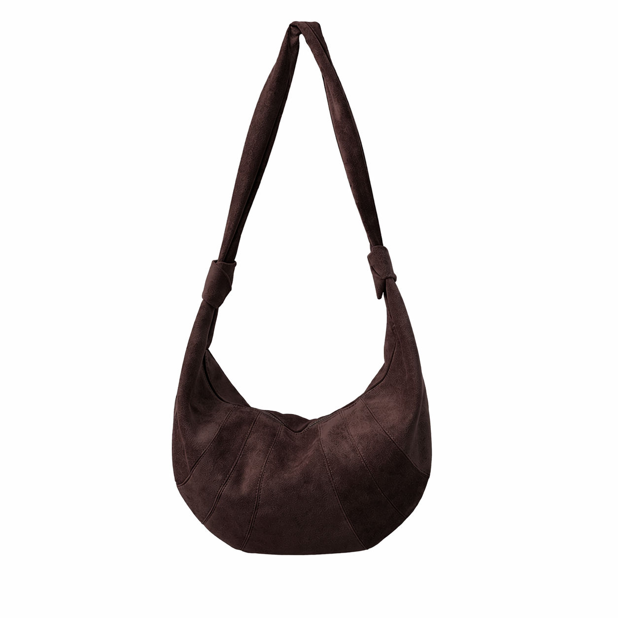 PU Leather Crescent Hobo Bag Slouchy Crossbody Purse