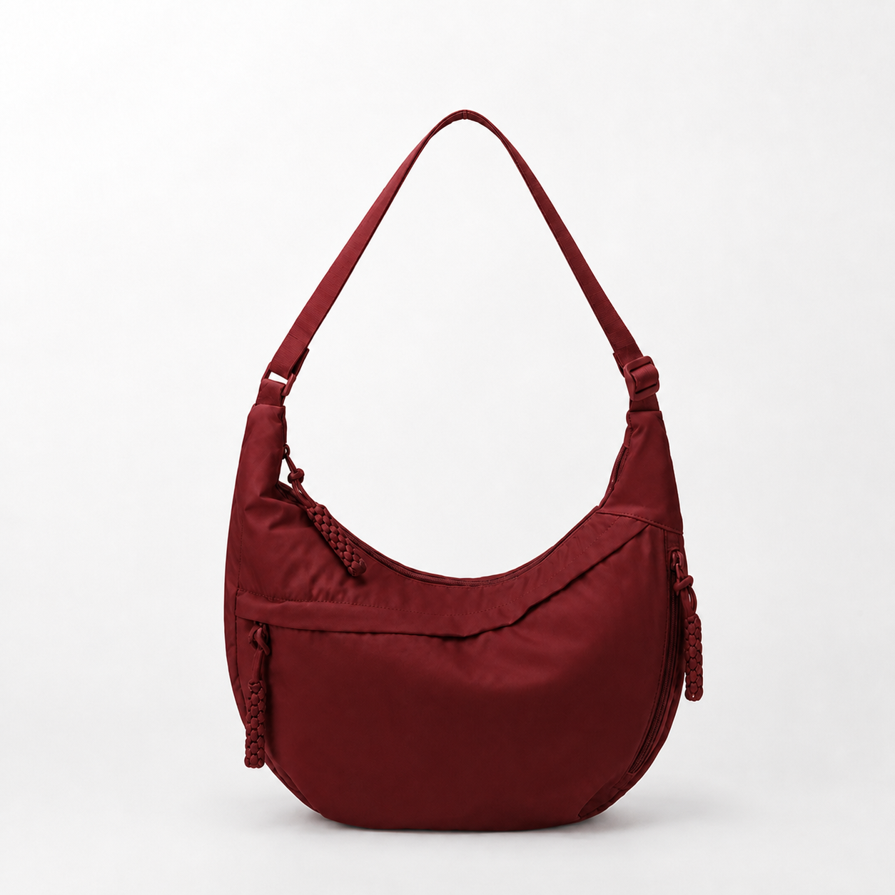 Large Nylon Crescent Shoulder Bag Lightweight Casual Hobo
