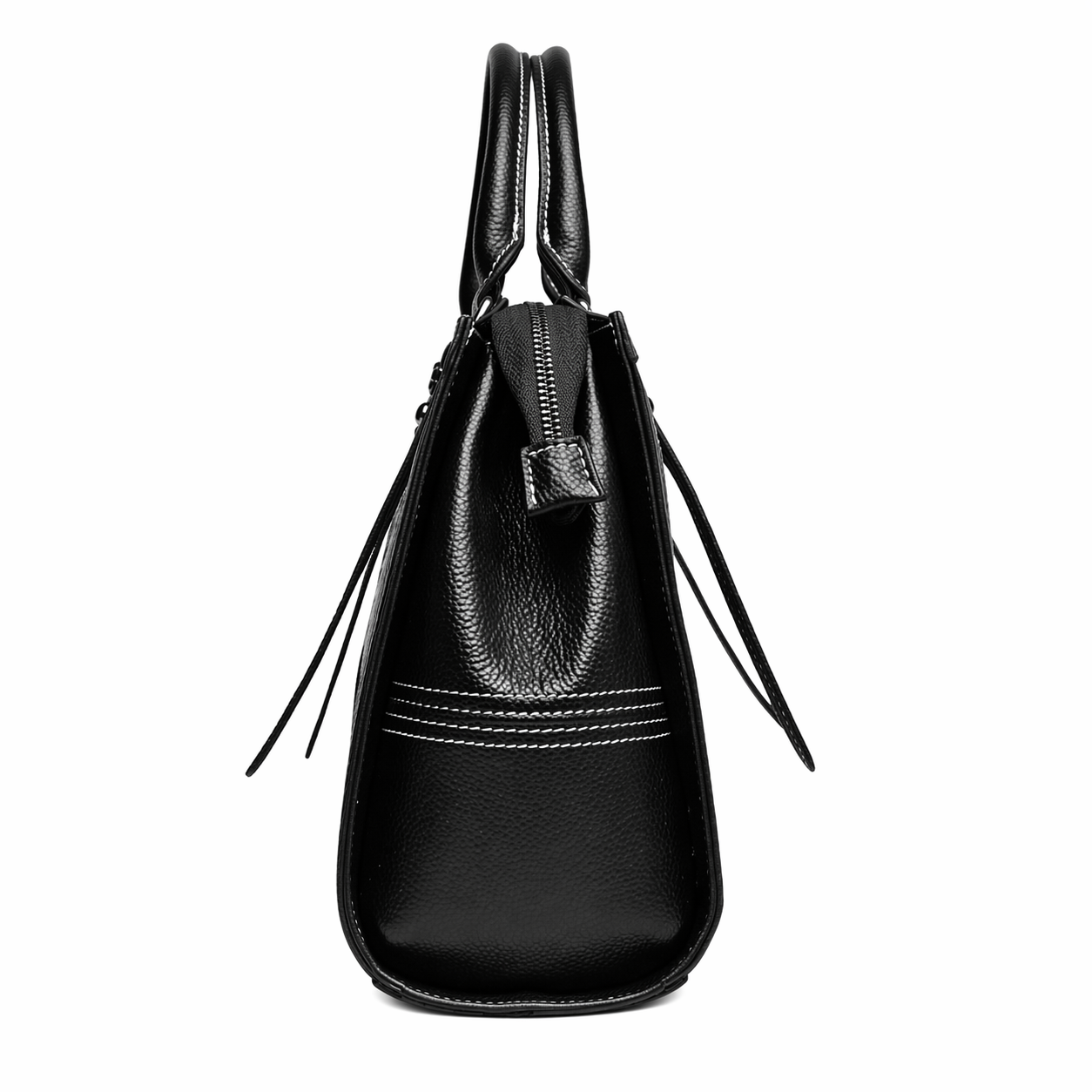 Genuine Leather Embossed Satchel Top-Handle Shoulder Tote Bag