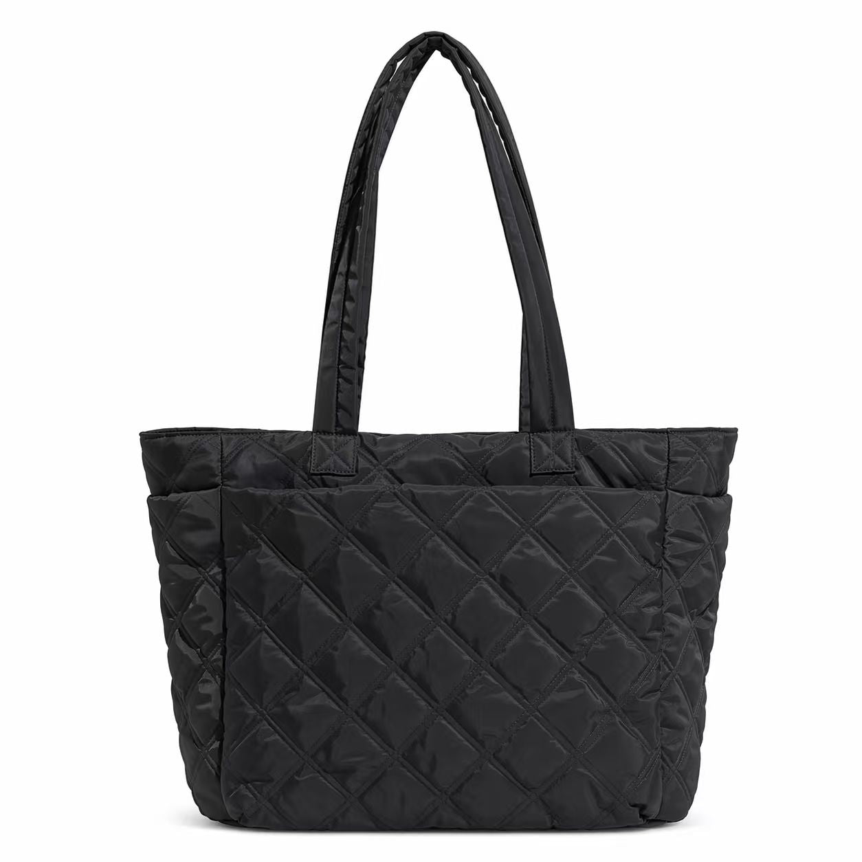 Quilted Nylon Tote Bag Large Puffer Cotton Commuter Work Purse