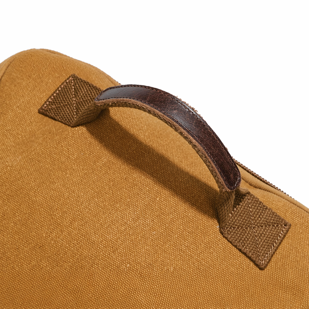 Waxed Canvas Backpack Vintage Leather Laptop Rucksack Waterproof Travel Bag