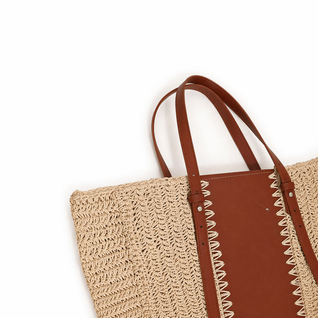 French Straw Woven Bag Large Summer Beach Half Moon Shoulder Handbag
