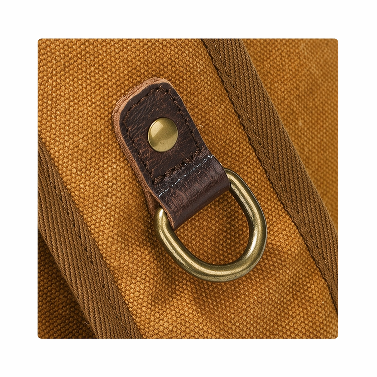 Waxed Canvas Backpack Vintage Leather Laptop Rucksack Waterproof Travel Bag