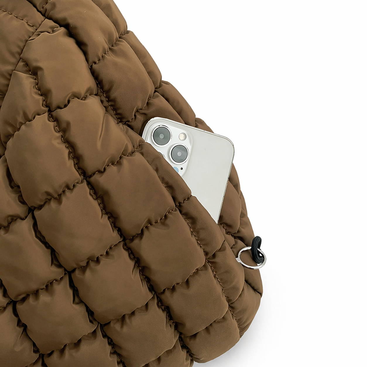 Quilted Puffer Tote Bag Pleated Cloud Nylon Crossbody Handbag