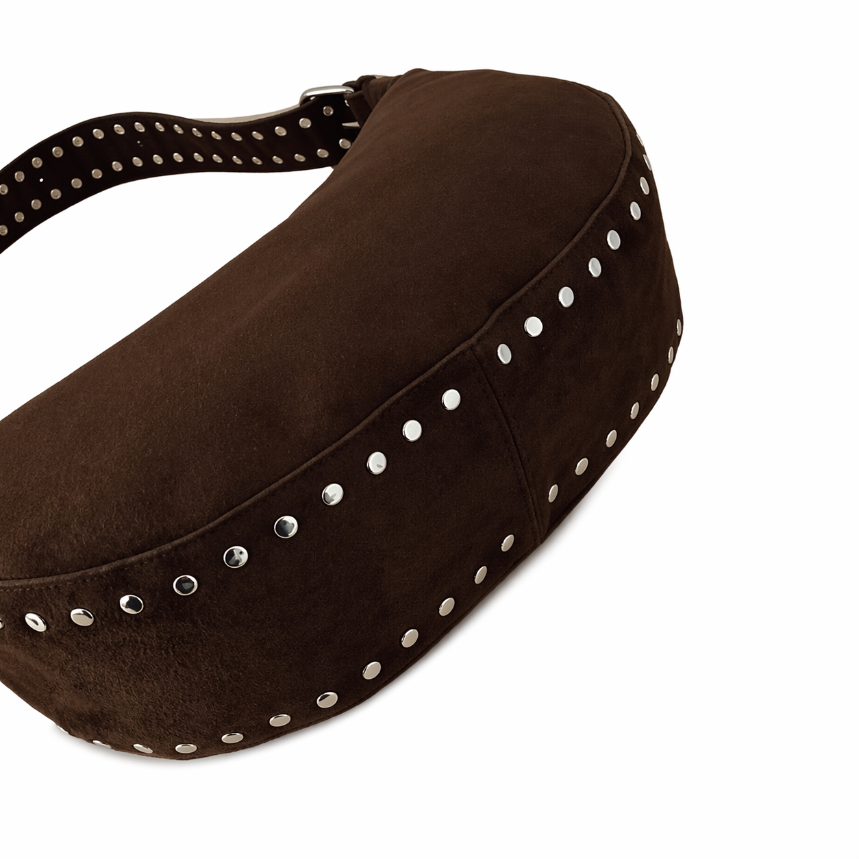 Vintage Studded Dumpling Hobo Bag Large Capacity Casual Shoulder Tote