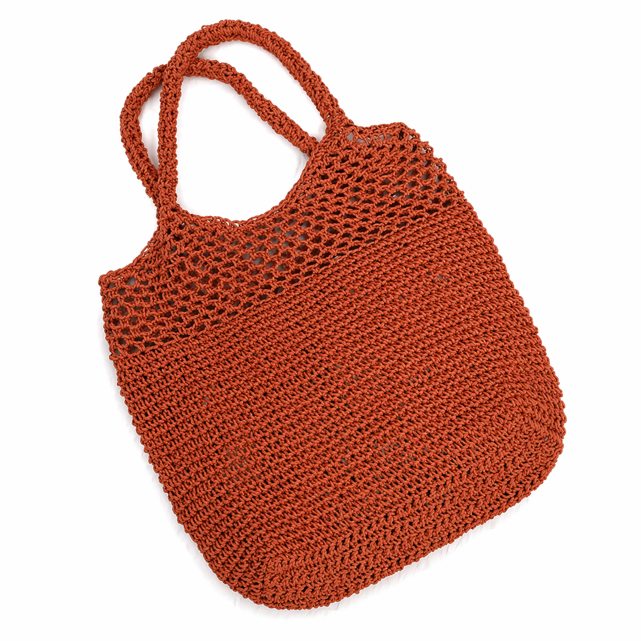 Vintage Straw Woven Tote Bag Hollow Out Large Summer Beach Shoulder Bag