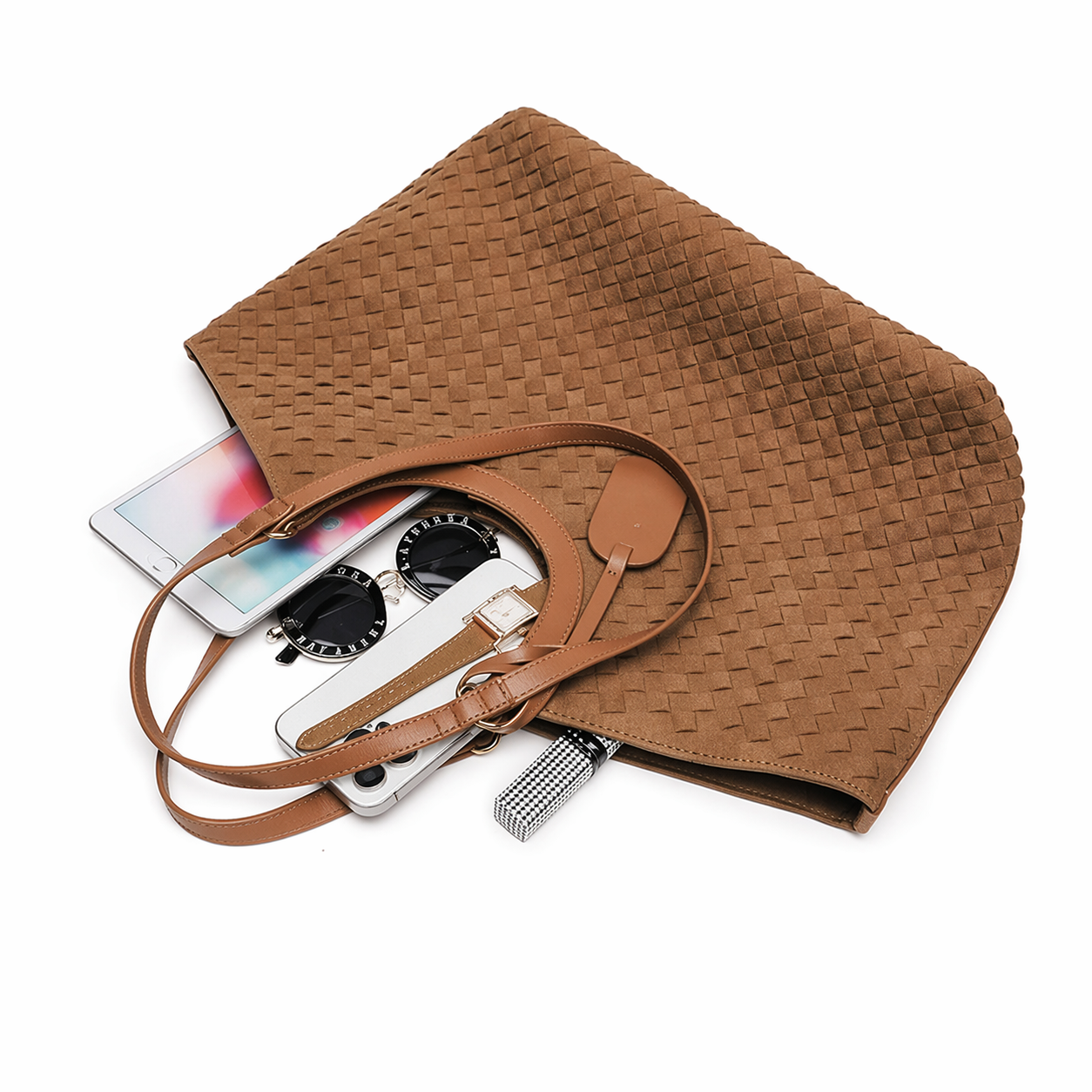 Woven Tote Bag Large Minimalist Commuter Shopper