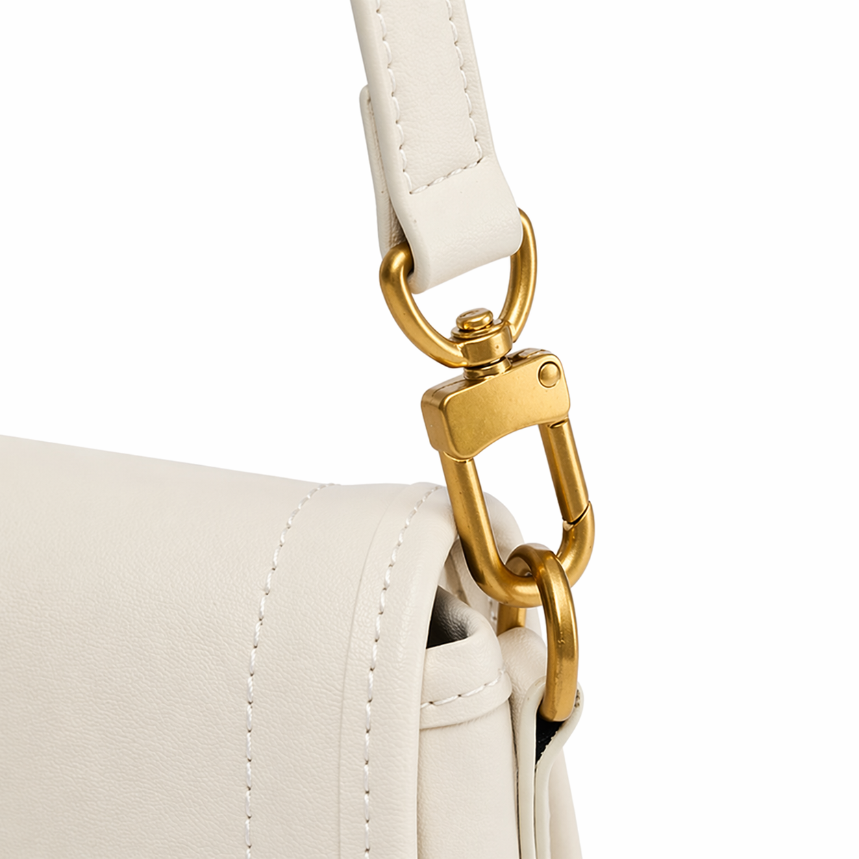 Genuine Leather Vintage Flap Bag Underarm Shoulder Purse