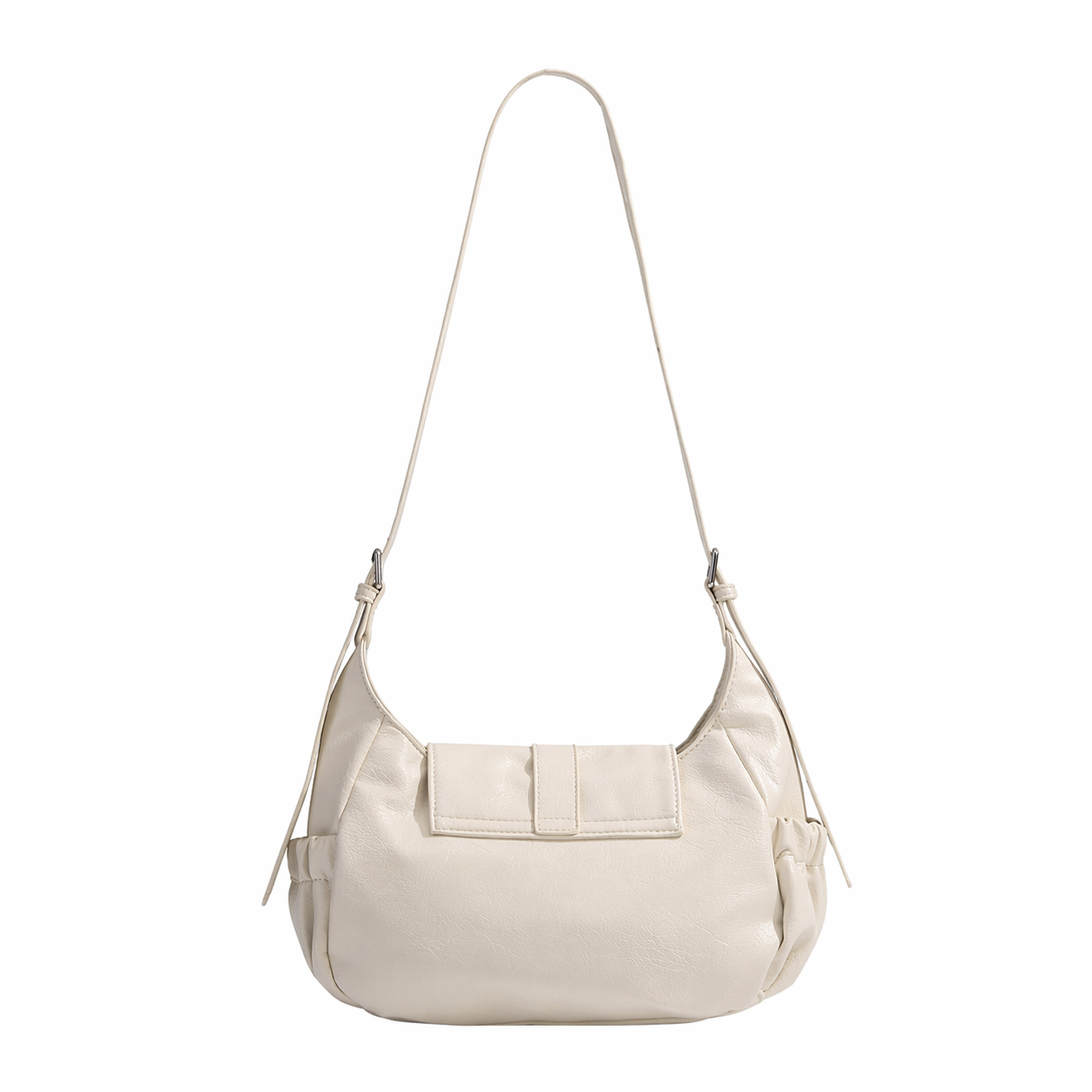 Soft PU Leather Saddle Bag Chic Hobo Crossbody Commuter Shoulder Bag
