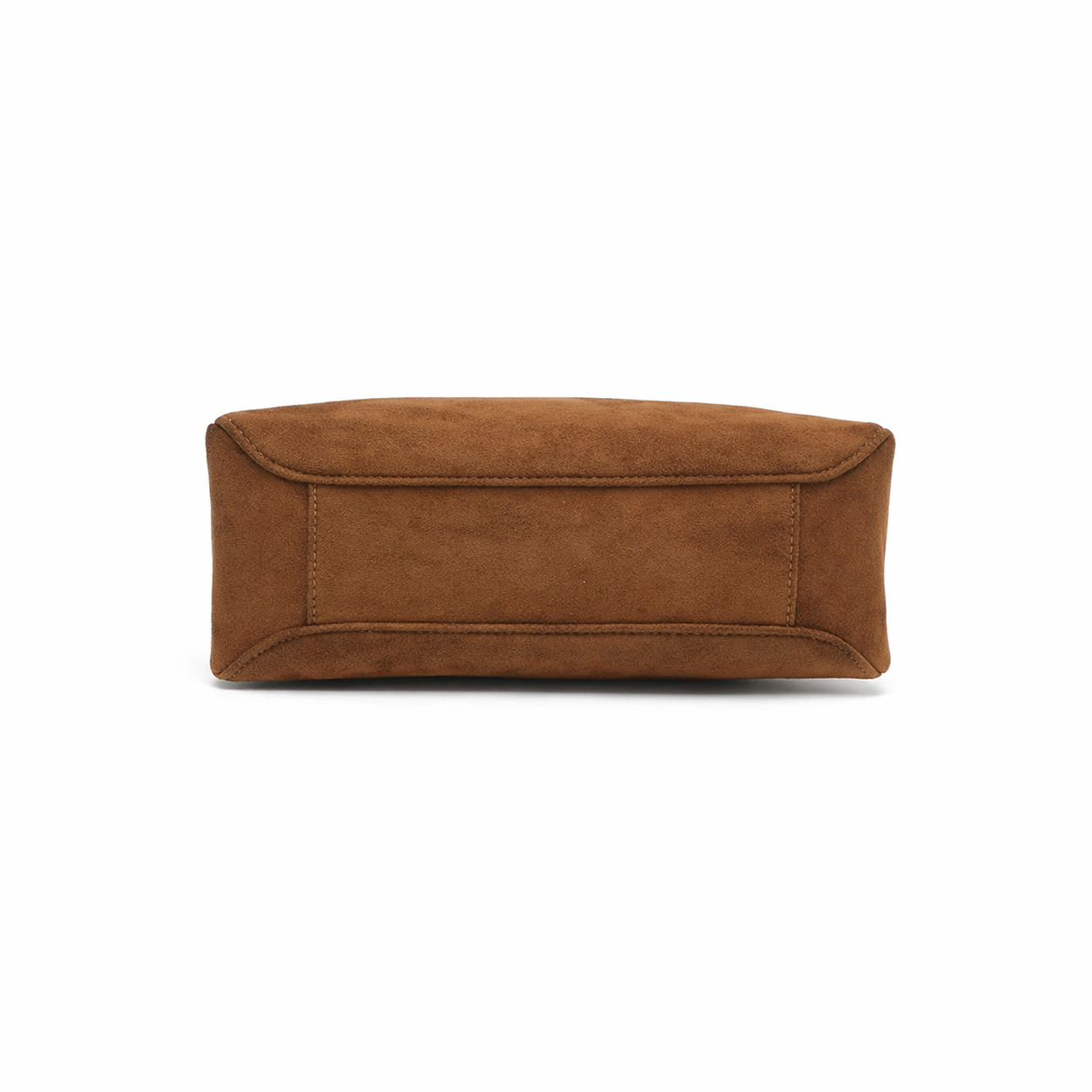Minimalist Faux Suede Bowling Bag Vintage Boston Handheld Shoulder Bag