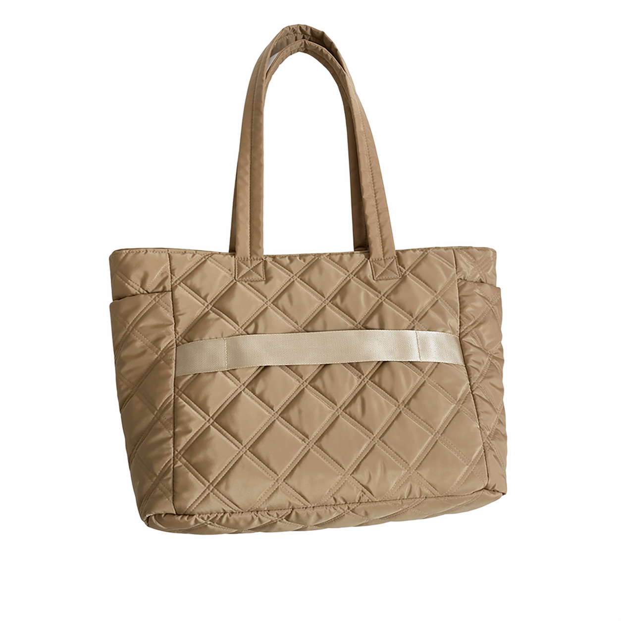 Quilted Nylon Tote Bag Large Puffer Cotton Commuter Work Purse
