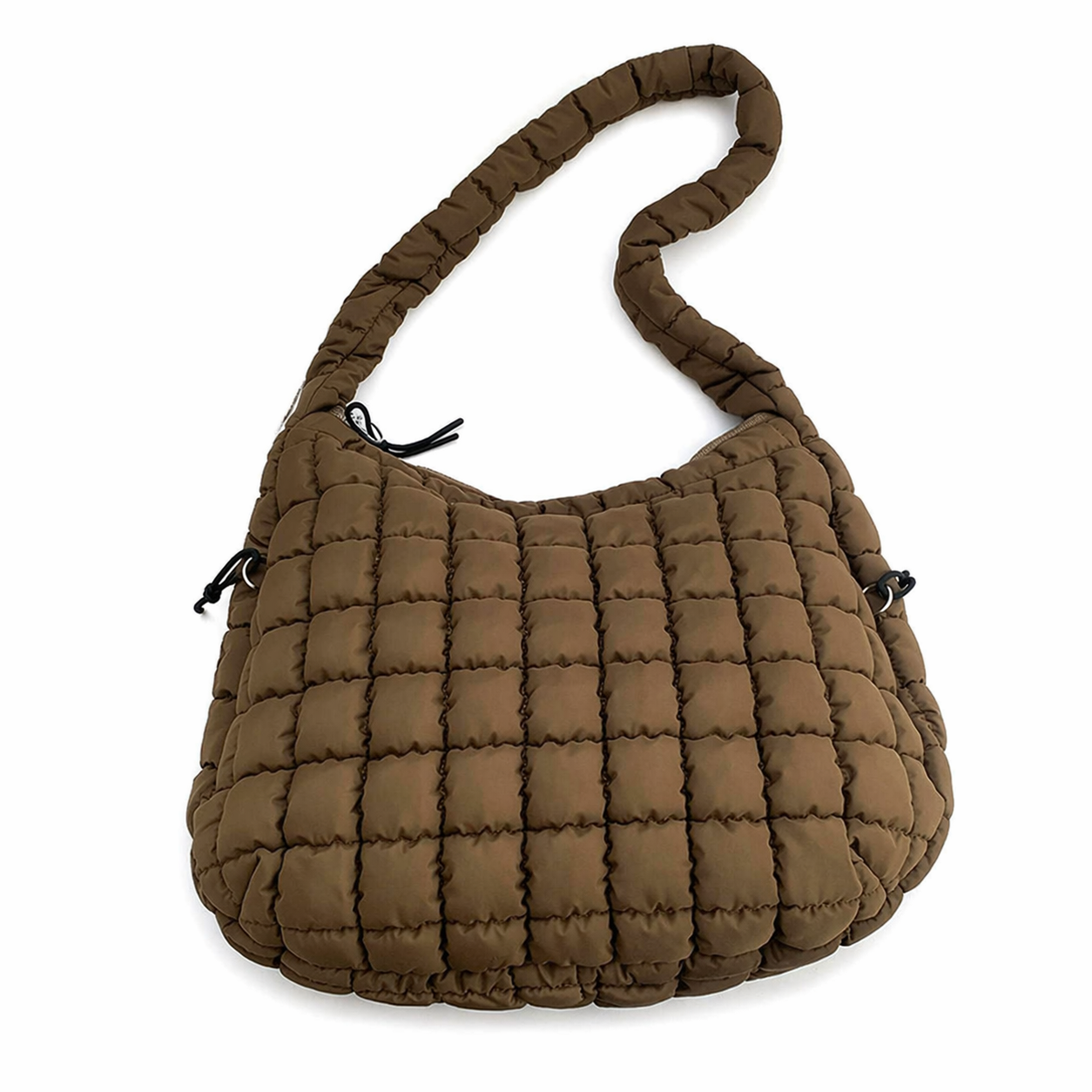 Quilted Puffer Tote Bag Pleated Cloud Nylon Crossbody Handbag