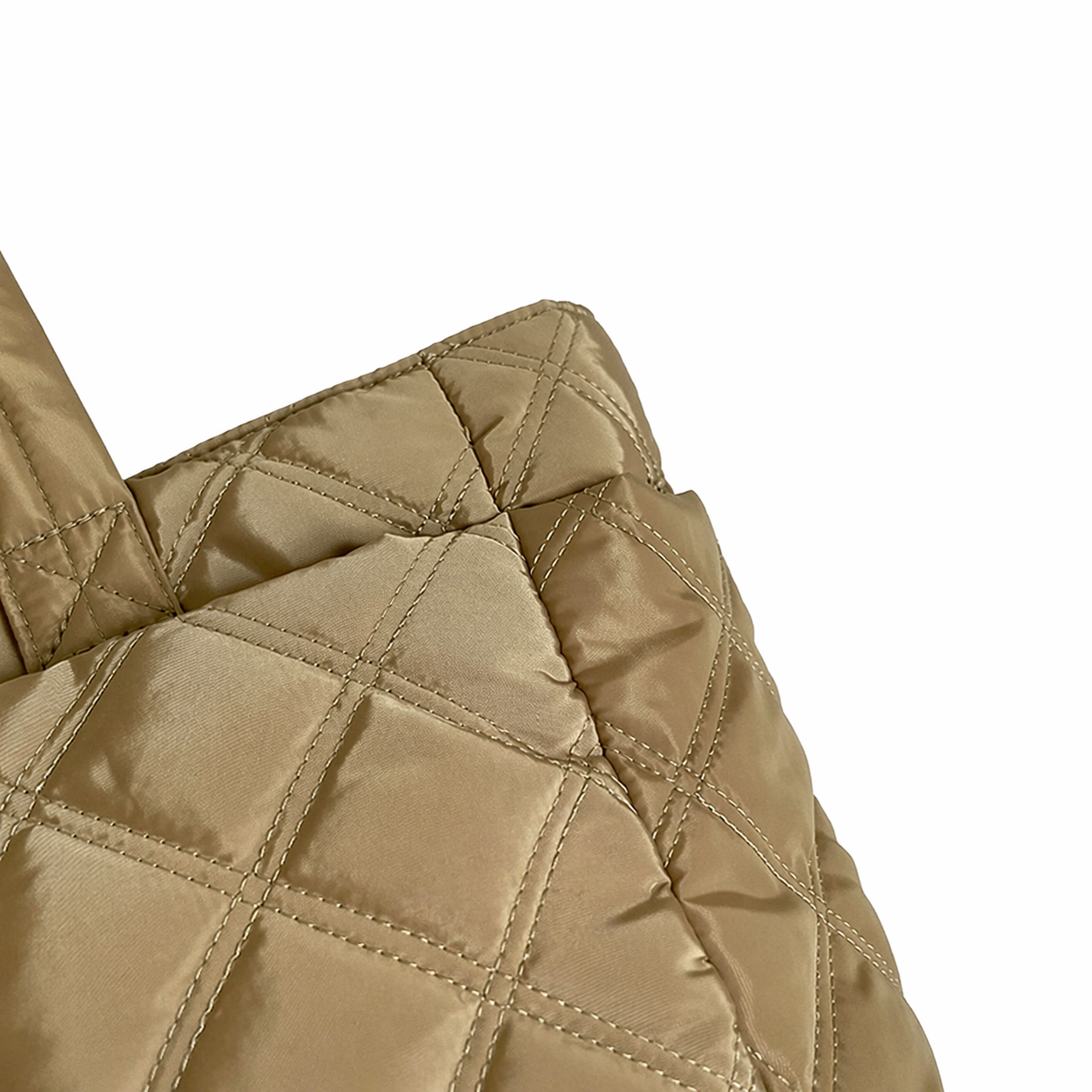 Quilted Nylon Tote Bag Large Puffer Cotton Commuter Work Purse