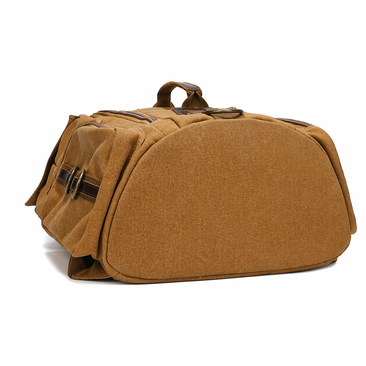 Waxed Canvas Backpack Vintage Leather Laptop Rucksack Waterproof Travel Bag