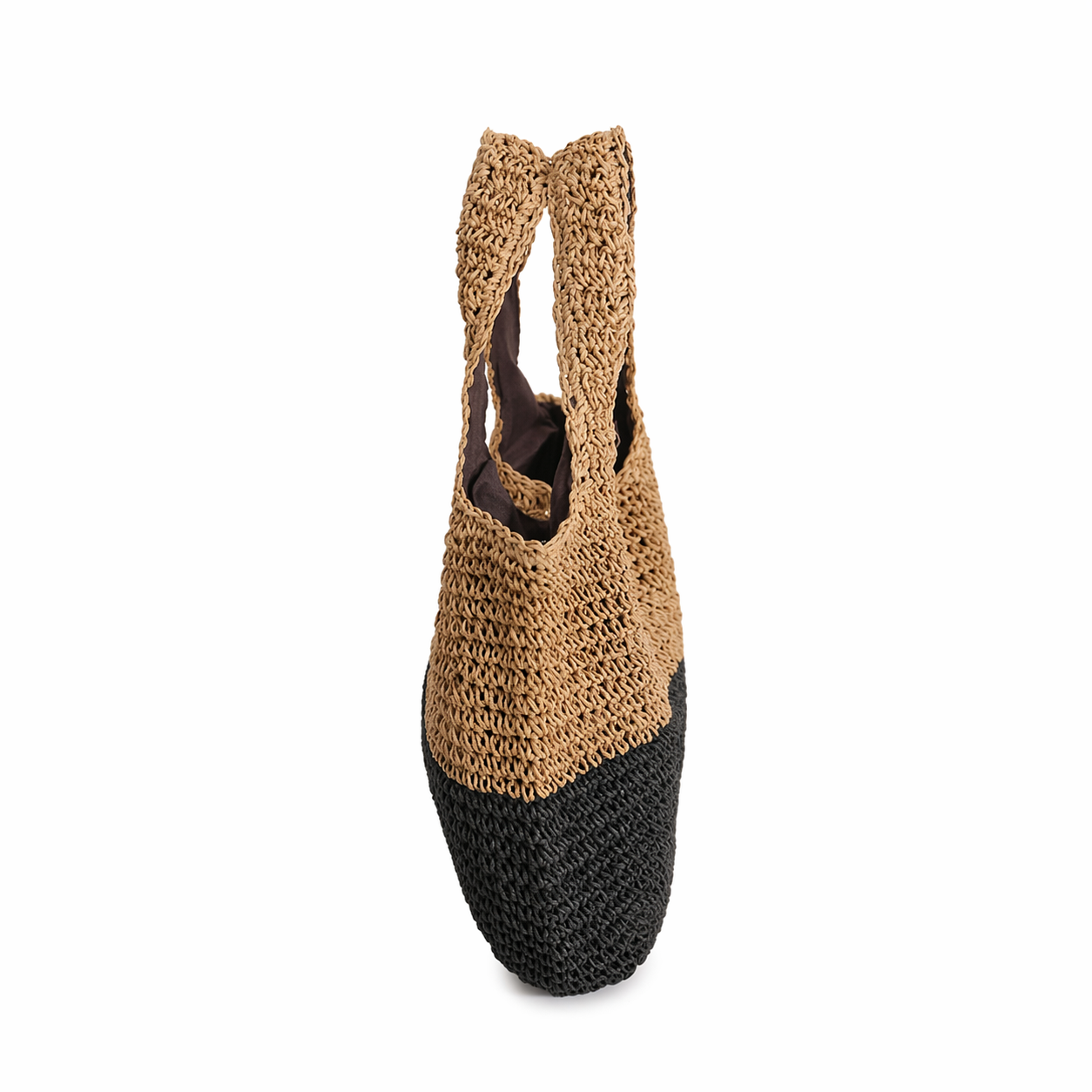 Color Block Straw Woven Bag Summer Beach Niche Design Casual Wristlet