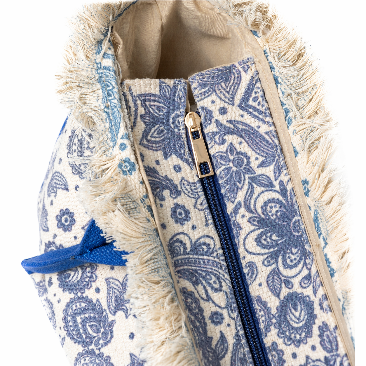 Boho Vintage Tassel Tote Bag Large Canvas Beach Travel Shoulder Bag