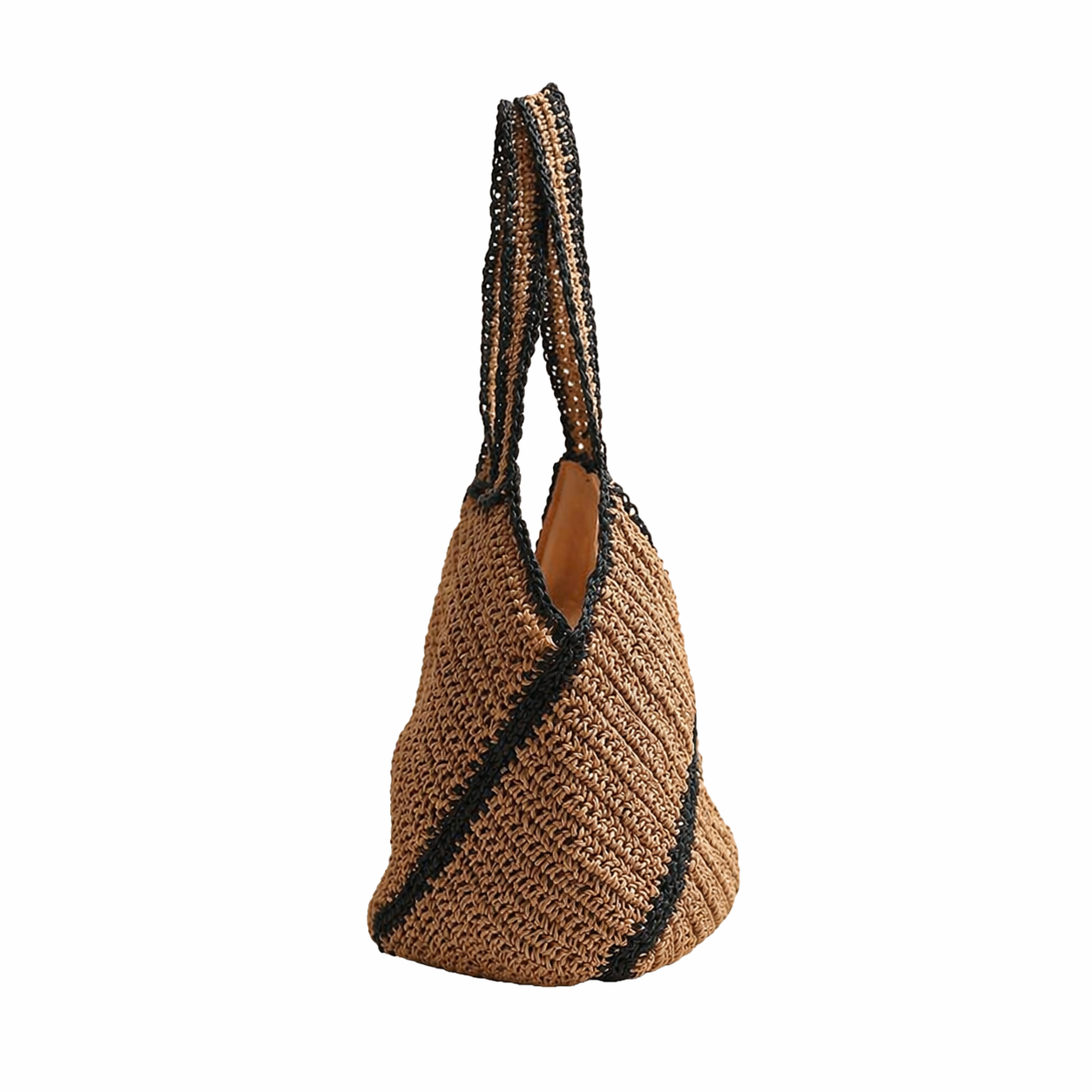 Geometric Straw Bag Large Summer Beach Woven Color Block Tote
