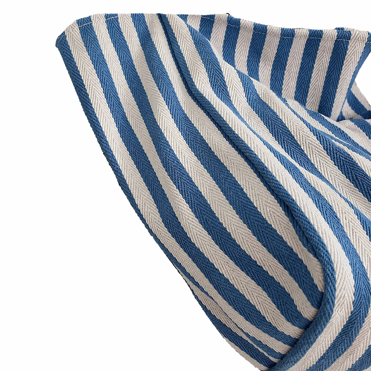 Large Canvas Striped Tote Bag Lightweight Travel Shopper