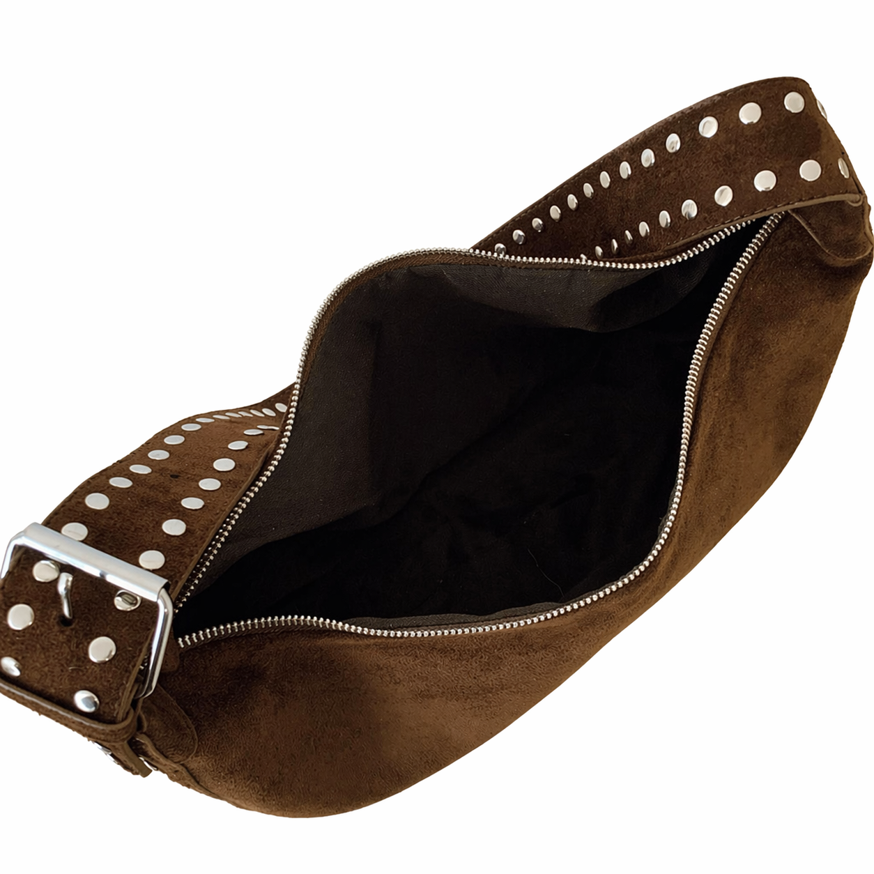 Vintage Studded Dumpling Hobo Bag Large Capacity Casual Shoulder Tote