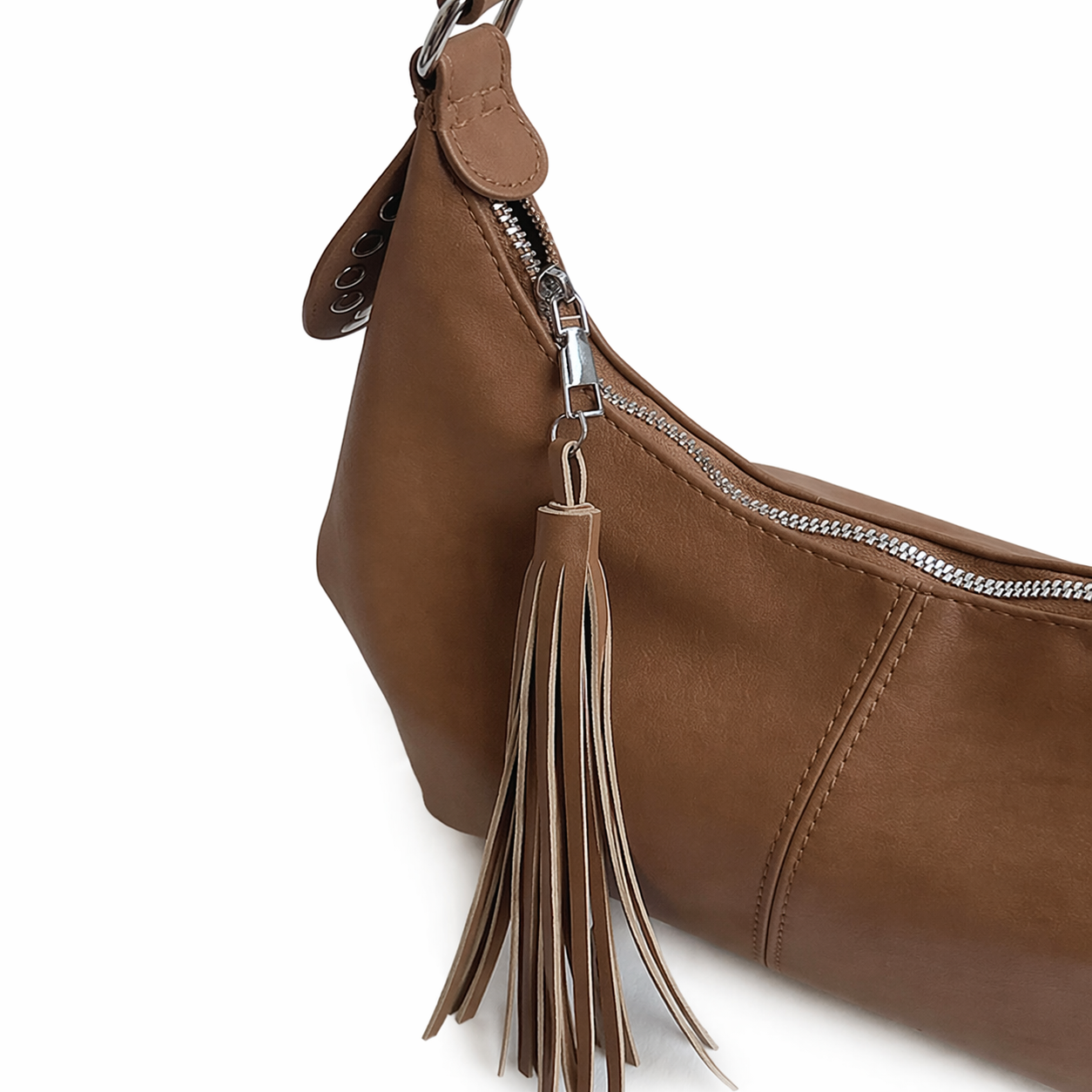 Vintage Tassel Crescent Underarm Bag Retro Crossbody Hobo Shoulder Bag