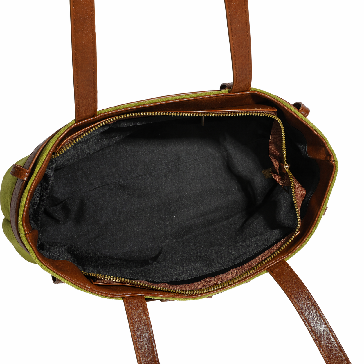 Vintage Faux Suede East-West Baguette Underarm Retro Commuter Bag