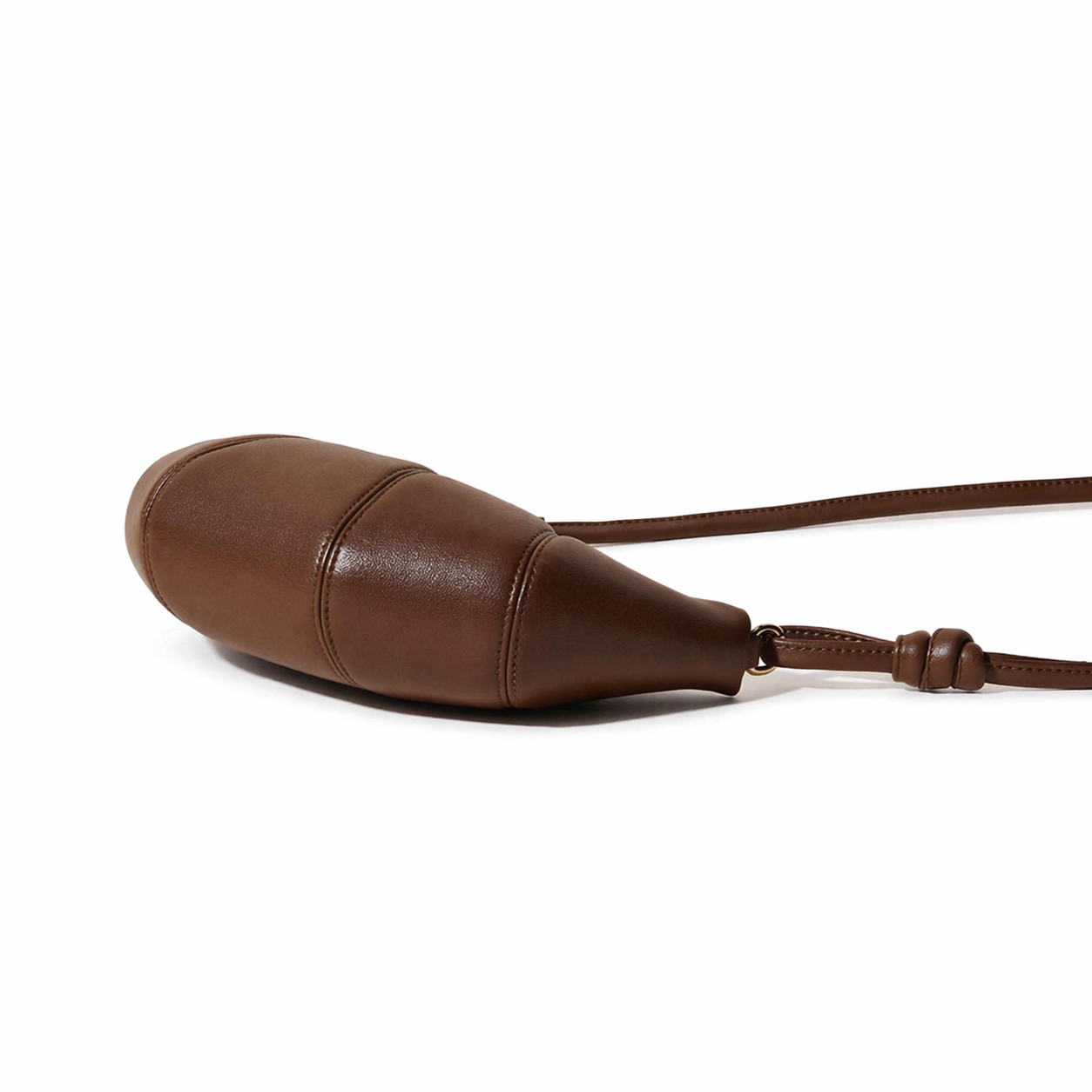 Genuine Leather Croissant Crossbody Bag Chic Cowhide Crescent Purse